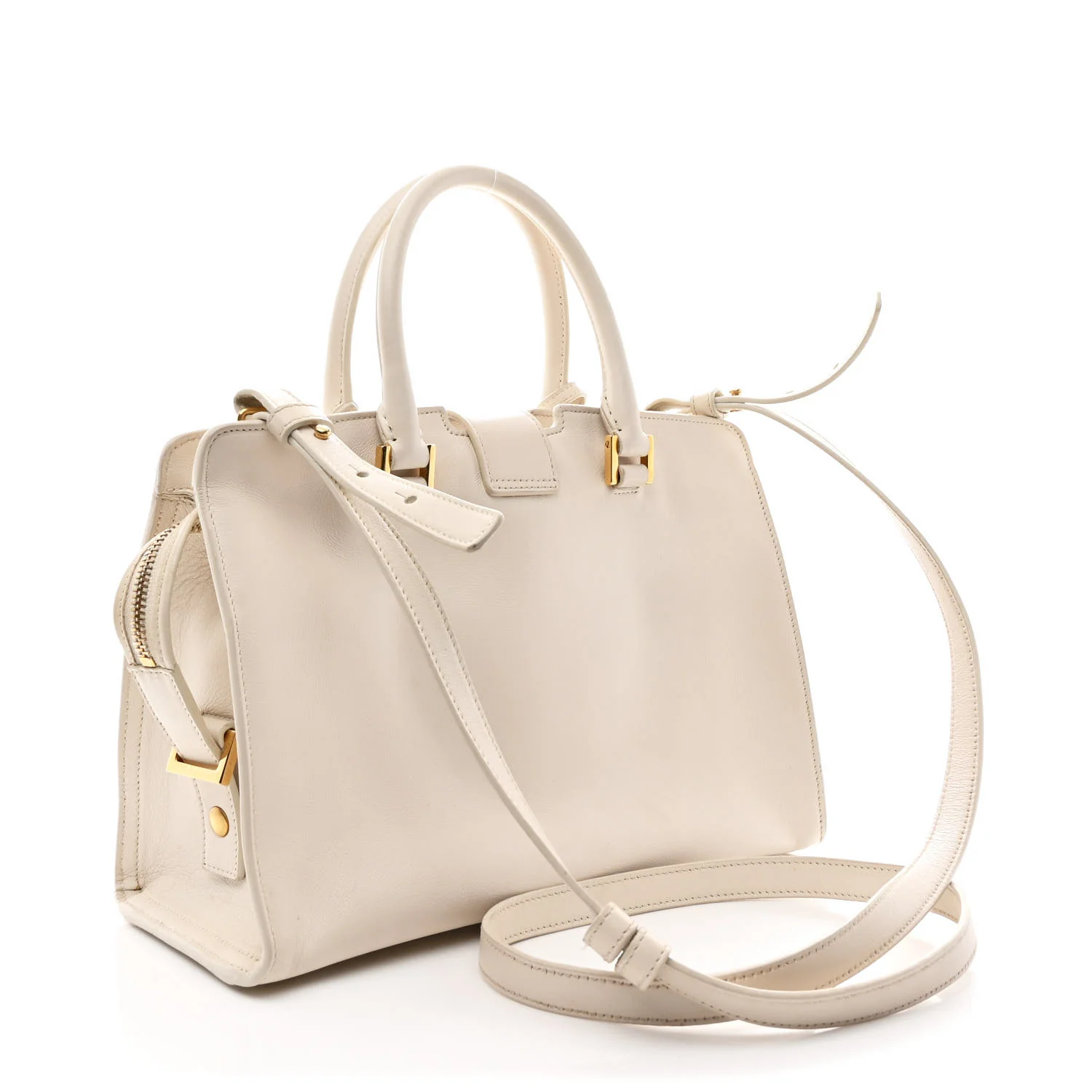 Calfskin Baby Monogram Cabas Dove White - Image 3