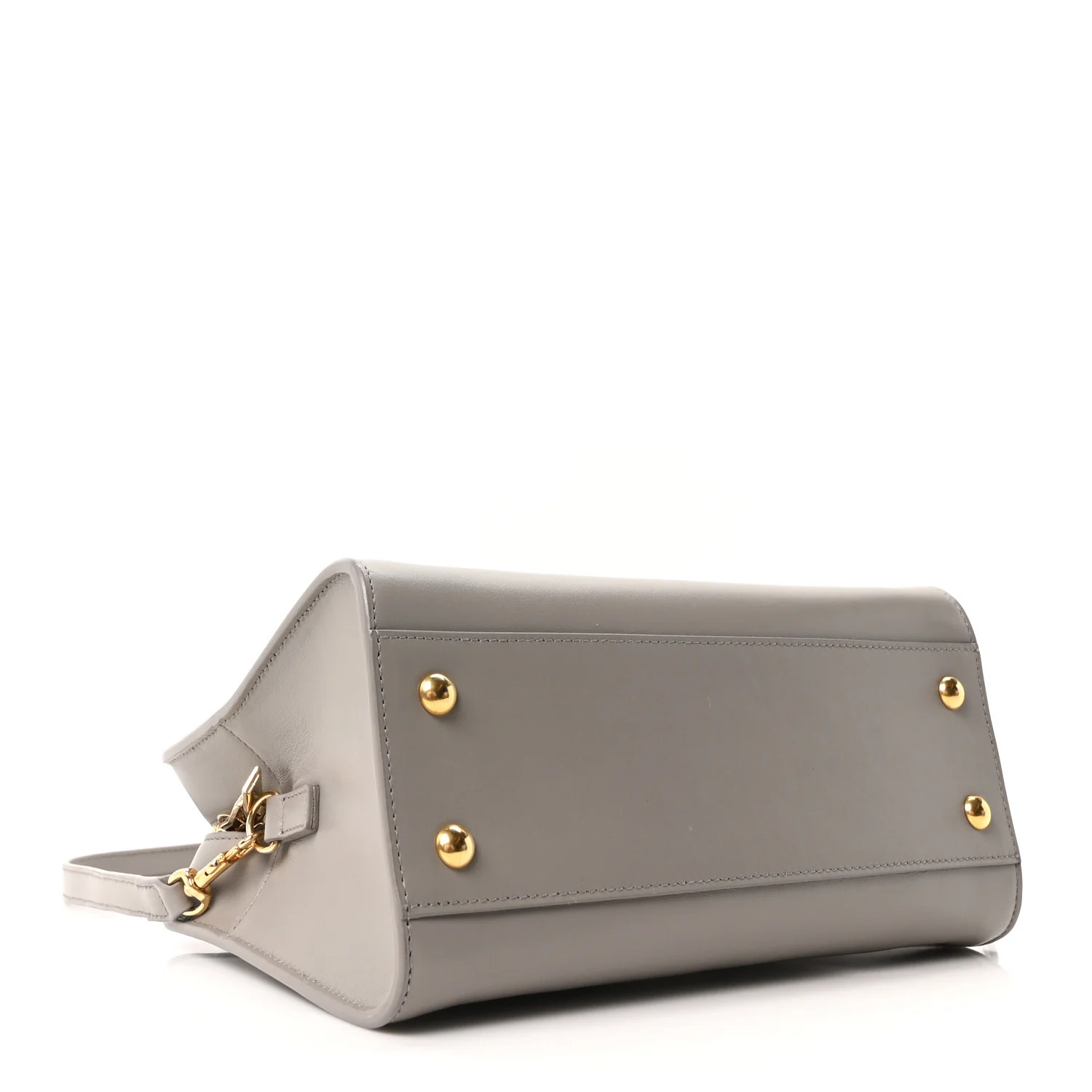 Calfskin Baby Monogram Downtown Cabas Oyster Grey - Image 4