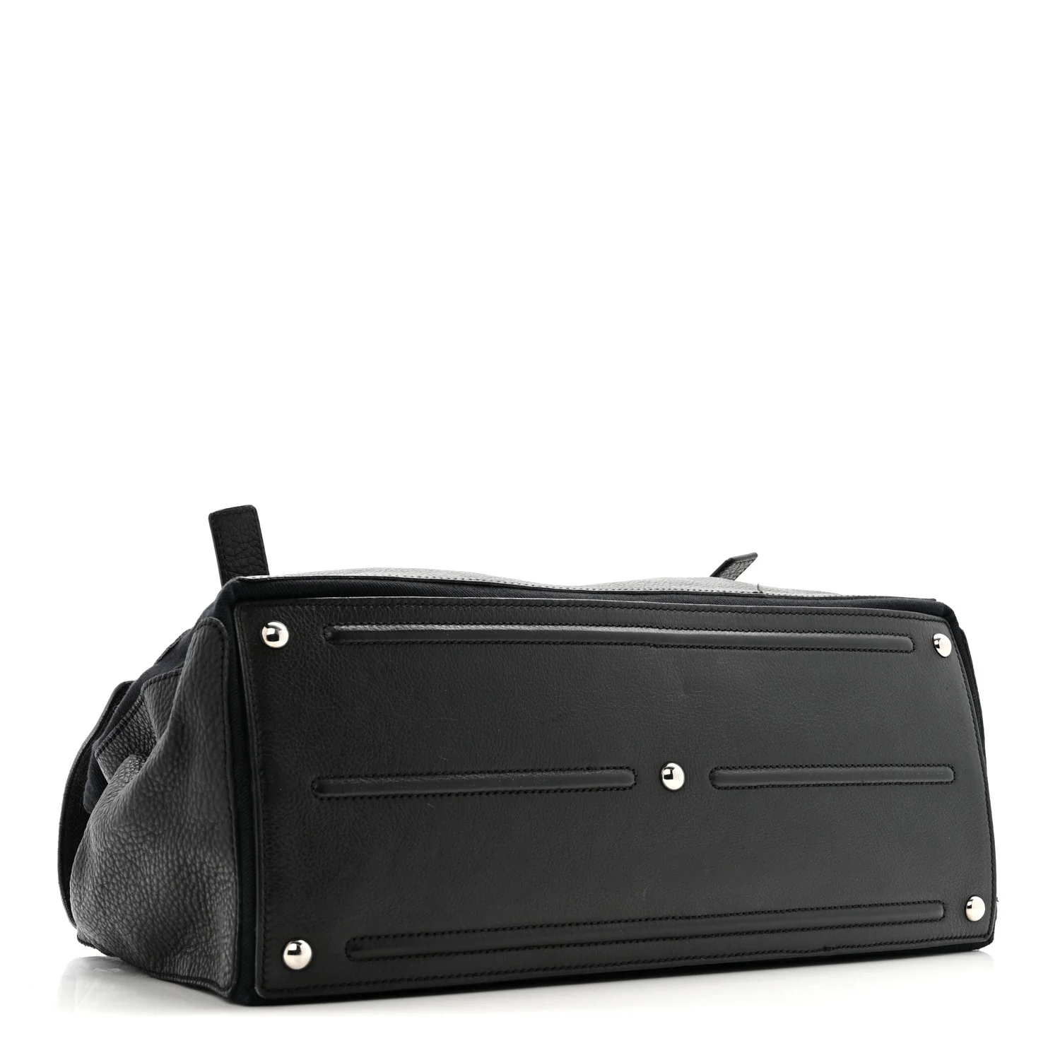 Calfskin Canvas Large Muse Two Black - Image 4