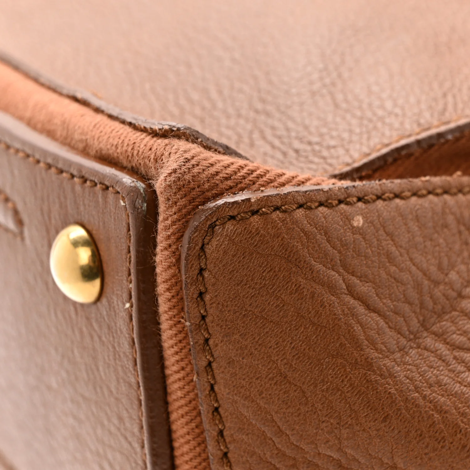 Calfskin Canvas Large Muse Two Brown - Image 12
