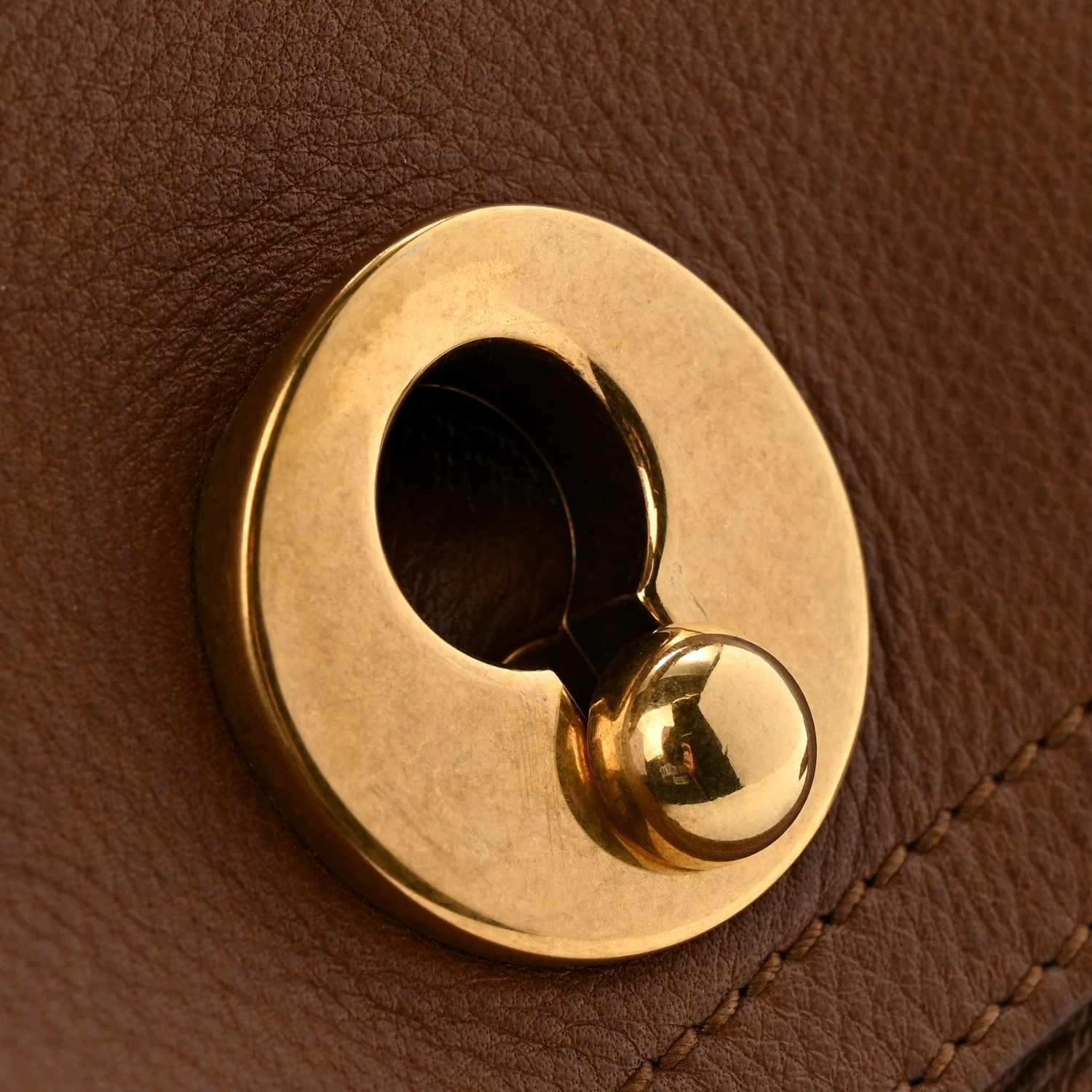 Calfskin Canvas Large Muse Two Brown - Image 16