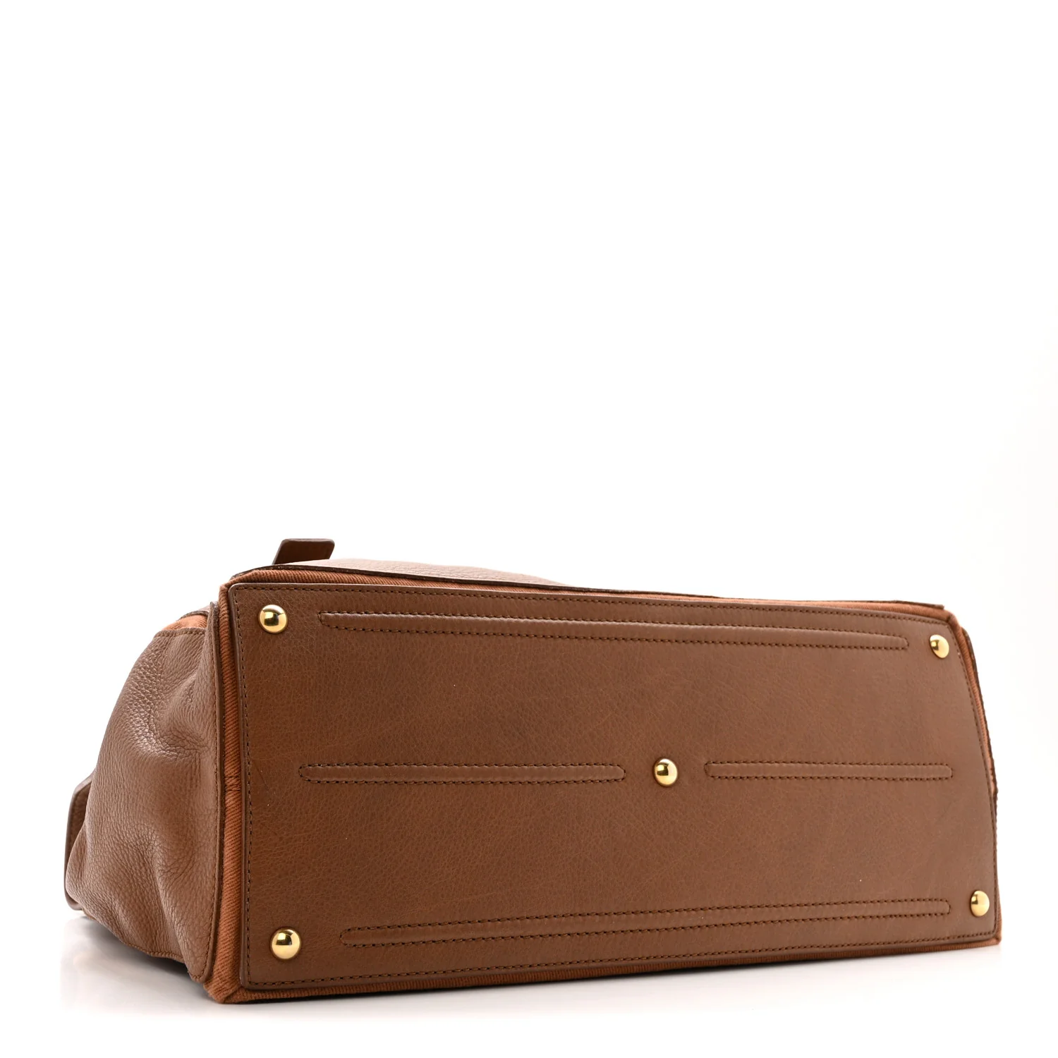 Calfskin Canvas Large Muse Two Brown - Image 4