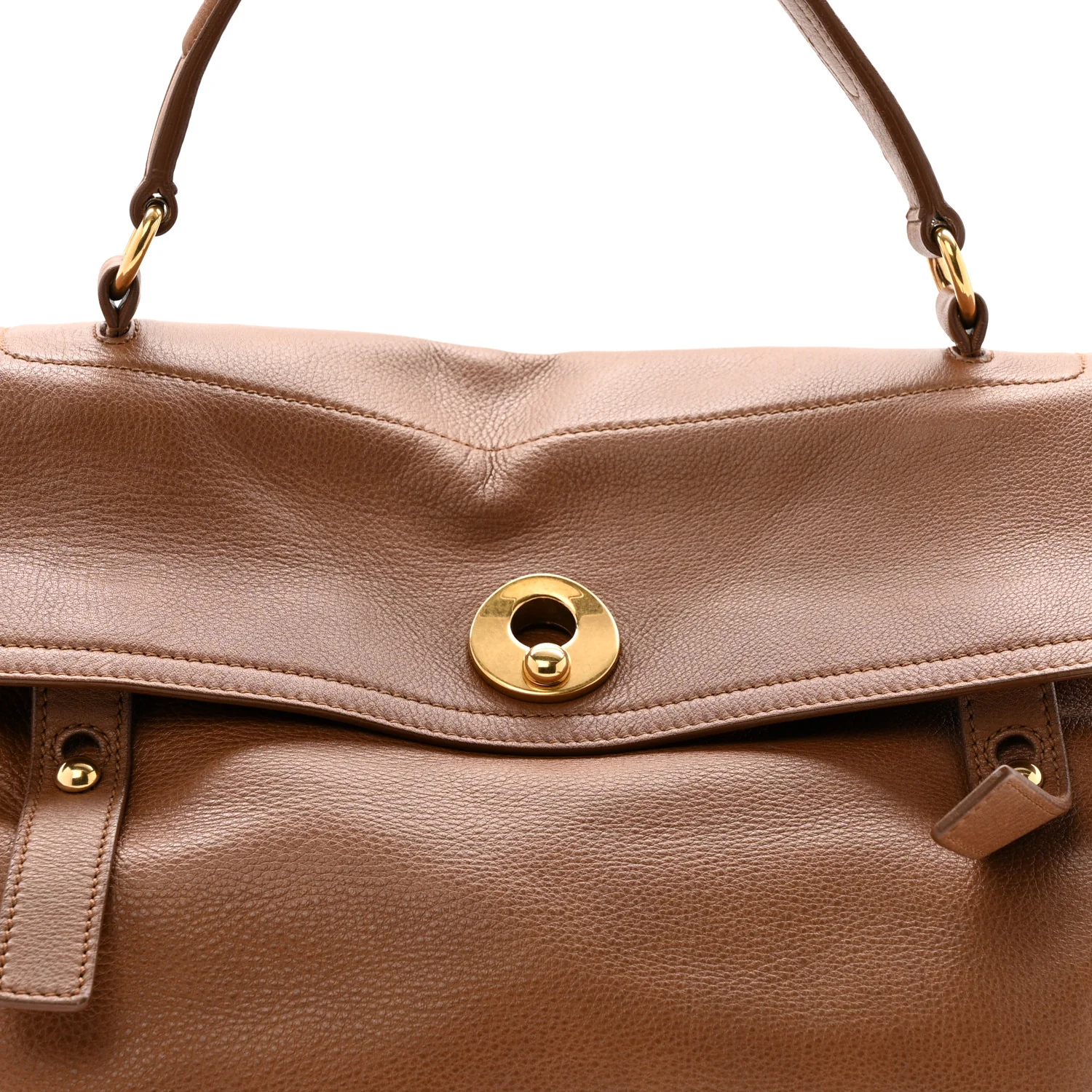 Calfskin Canvas Large Muse Two Brown - Image 9