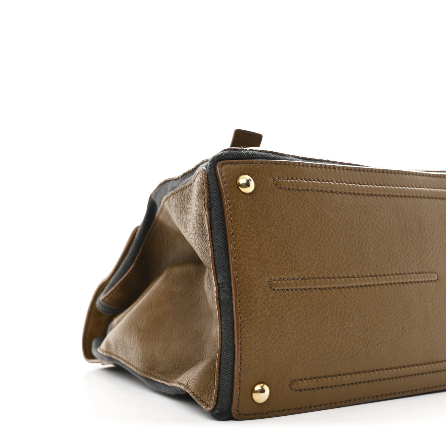 Calfskin Canvas Large Muse Two Olive - Image 10