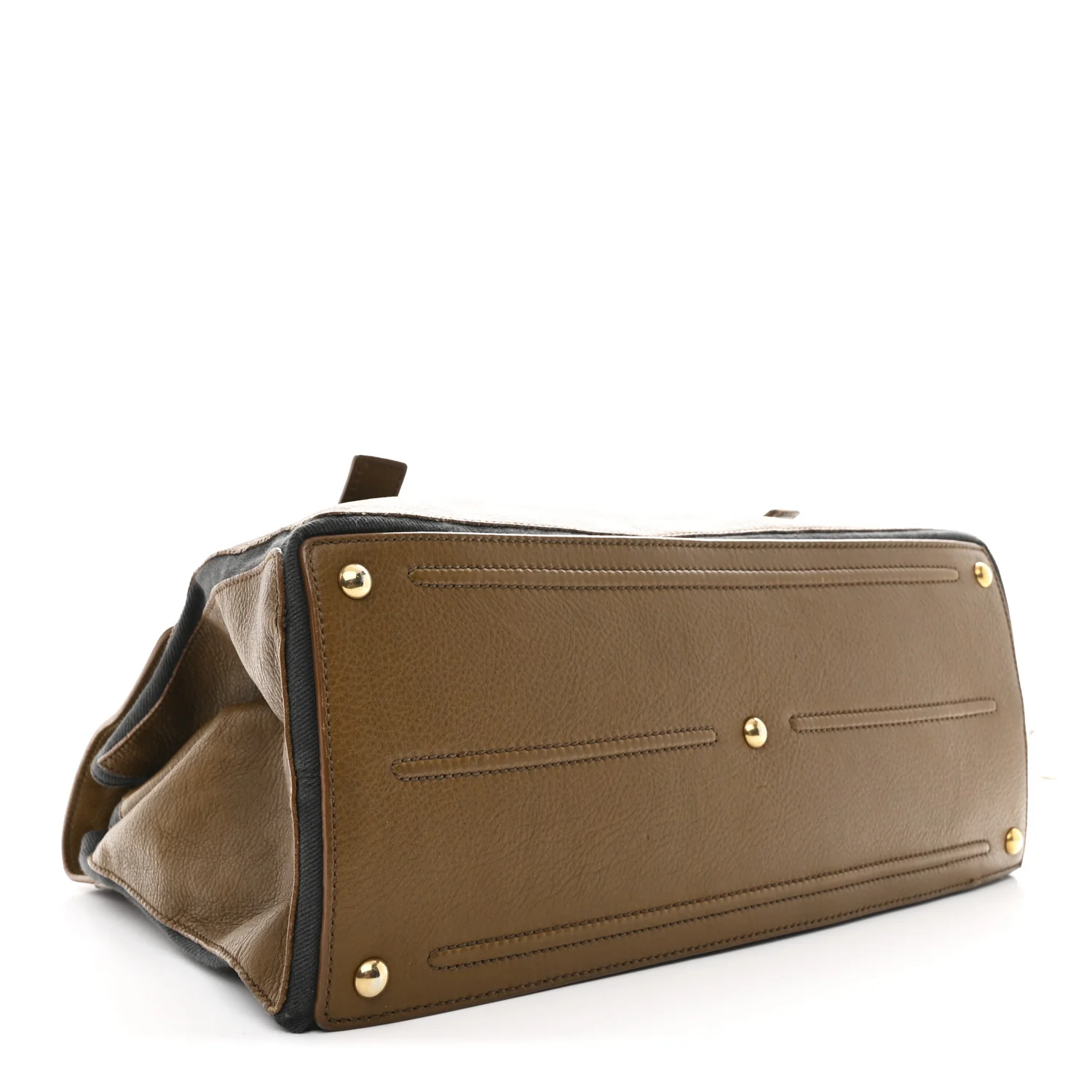 Calfskin Canvas Large Muse Two Olive - Image 4