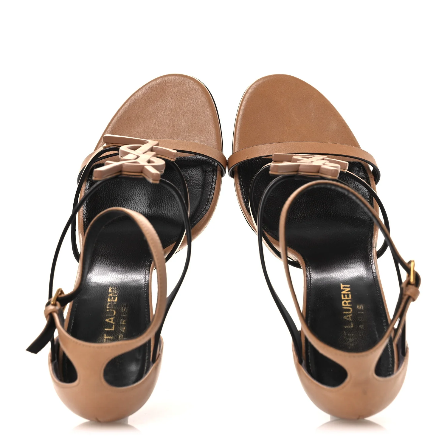 Calfskin Cassandra 100 Sandals 38.5 Gold Brown - Image 2