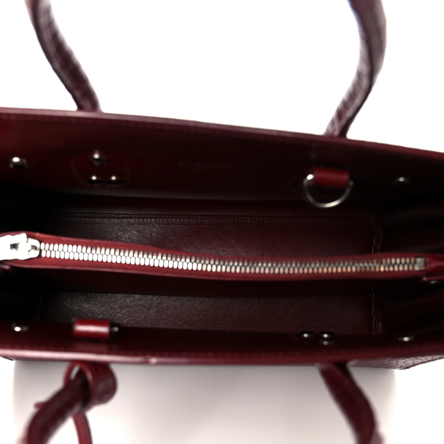 Calfskin Crocodile Embossed Baby Sac De Jour Red - Image 5