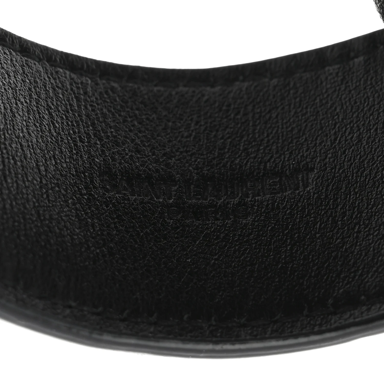 Calfskin Crocodile Embossed Bracelet S Black - Image 4