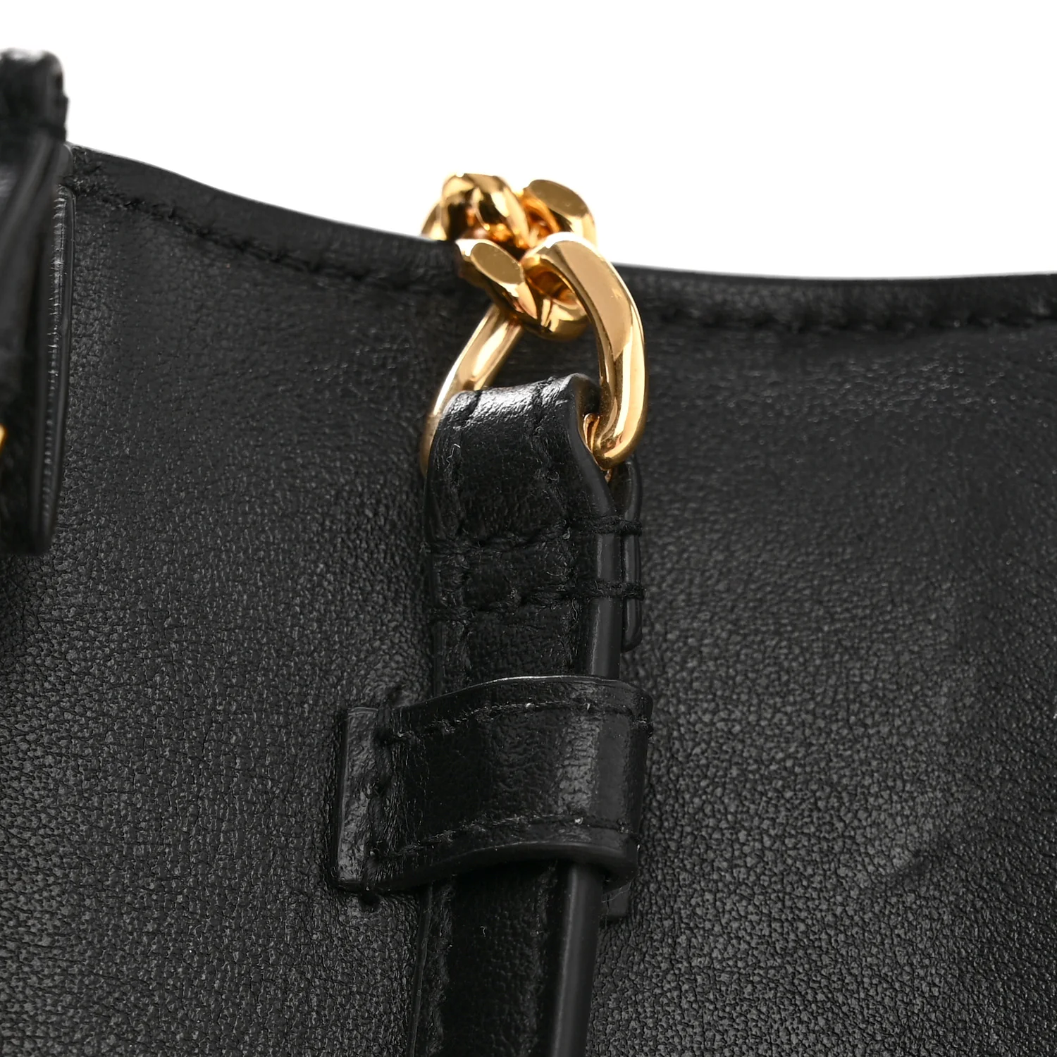 Calfskin Crocodile Embossed Cassandre Wallet On Chain WOC Black - Image 12