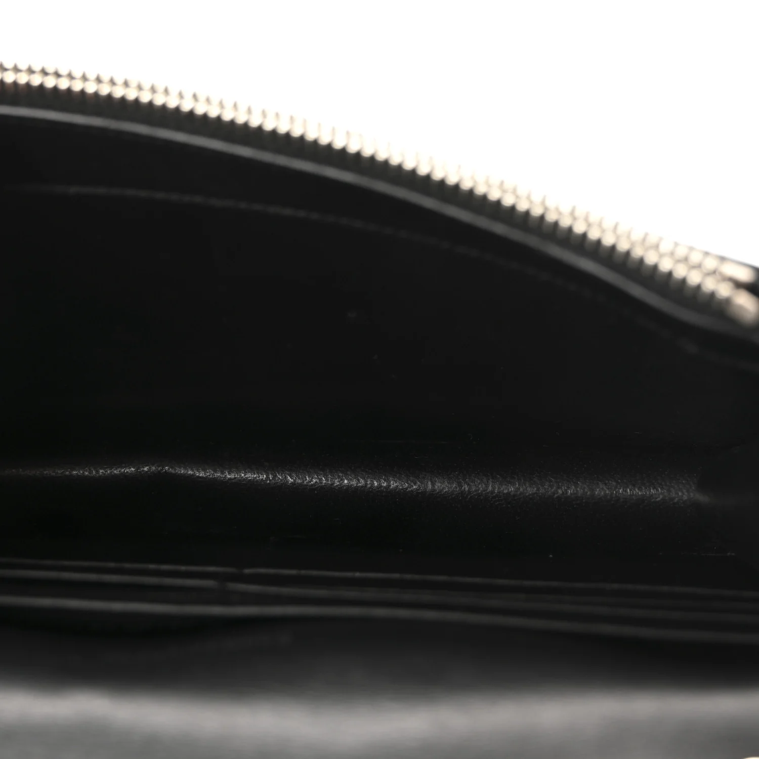 Calfskin Crocodile Embossed Kate Monogram Tassel Chain Wallet Black - Image 5