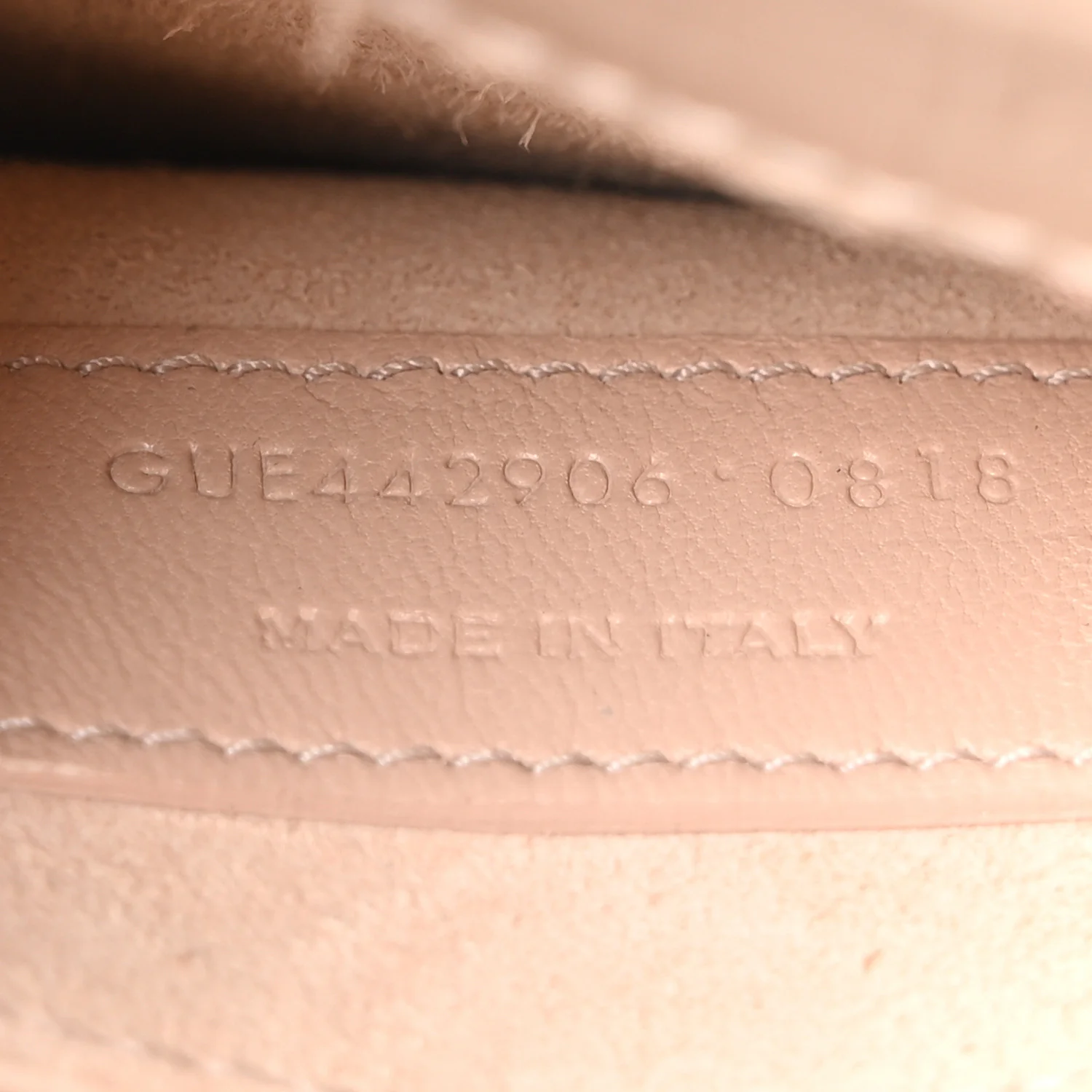Calfskin Crocodile Embossed Medium Monogram Sunset Rose Antic - Image 7