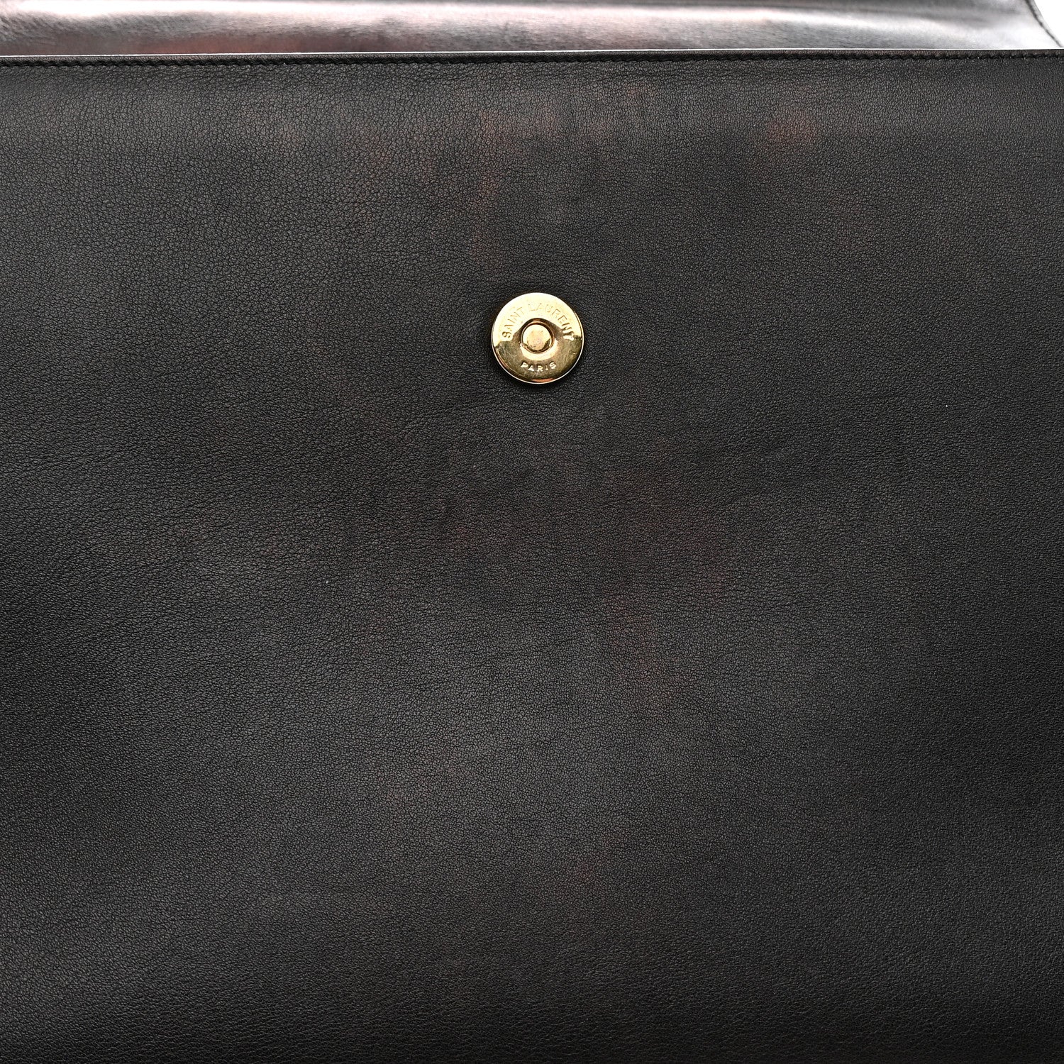 Calfskin Crocodile Embossed Medium Moujik Top Handle Bag Black - Image 13