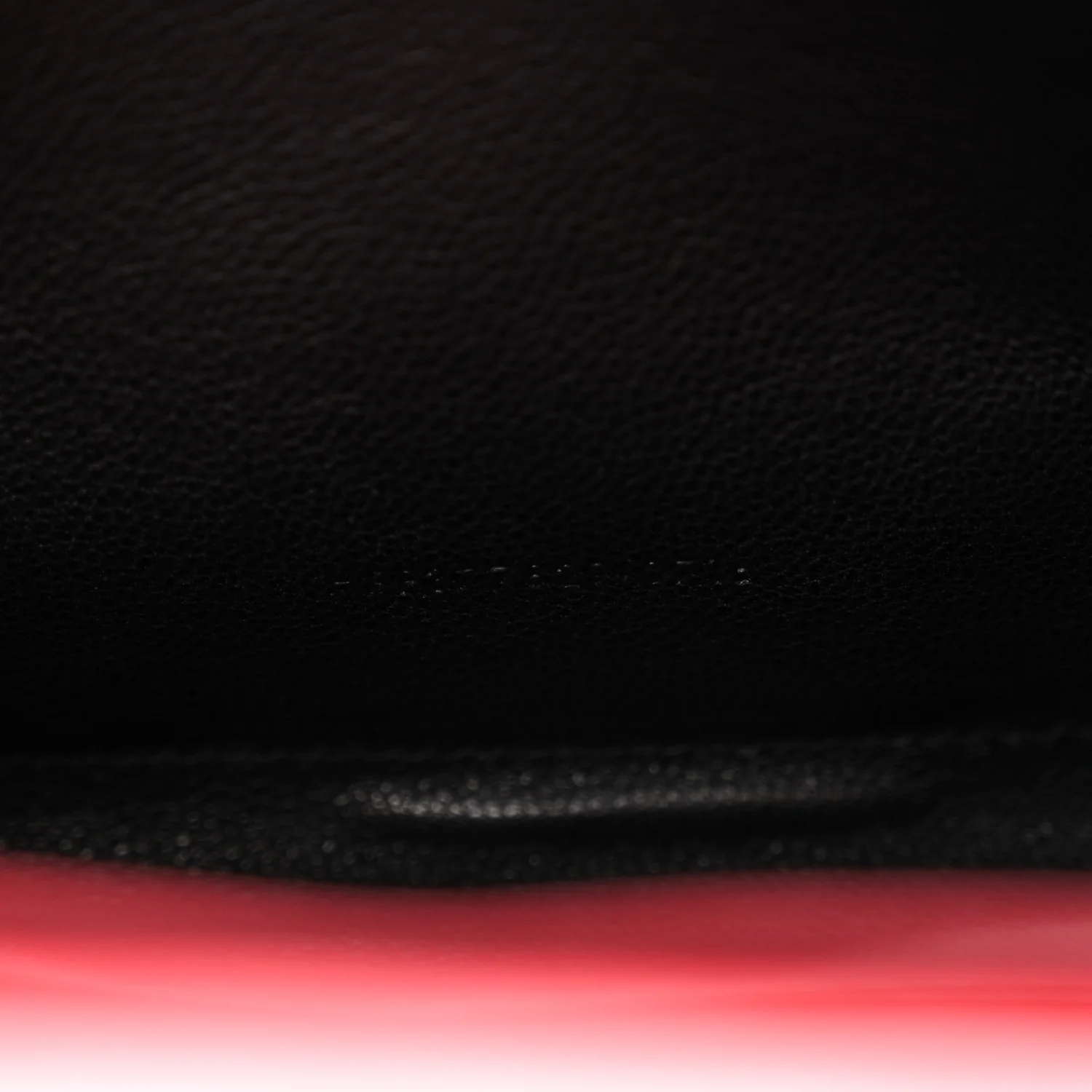 Calfskin Crocodile Embossed Monogram Chain Wallet New Lipstick Red - Image 8