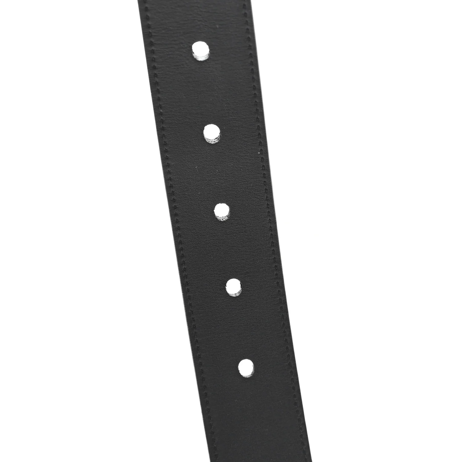 Calfskin Crocodile Embossed Monogram Square Buckle Belt 85 34 Black - Image 5