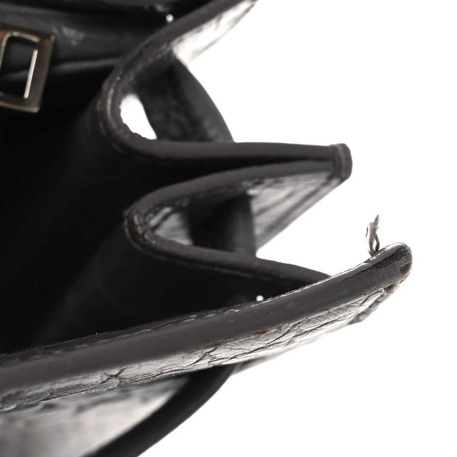 Calfskin Crocodile Embossed Small Sac de Jour Fog - Image 16