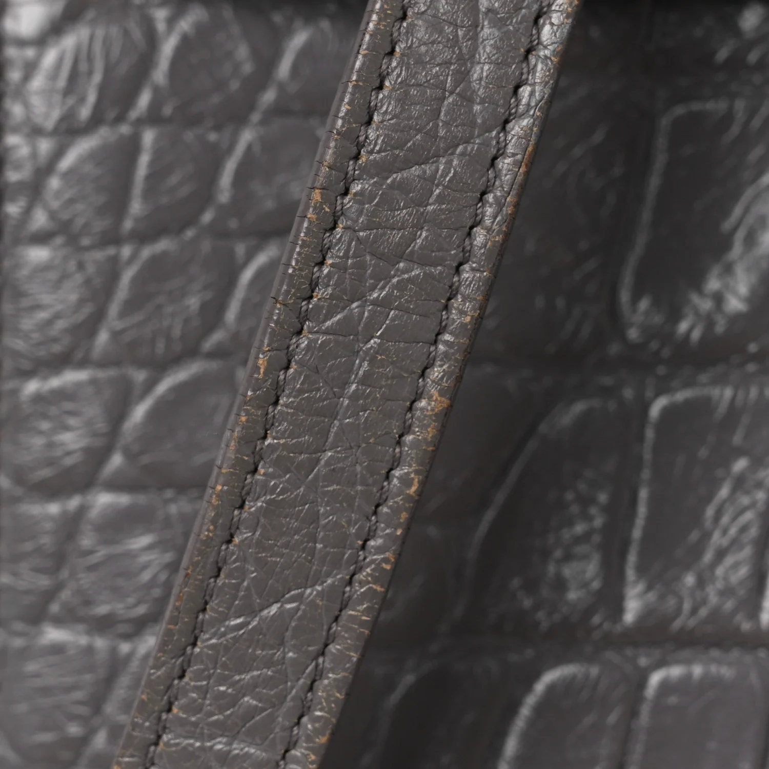 Calfskin Crocodile Embossed Small Sac de Jour Fog - Image 18