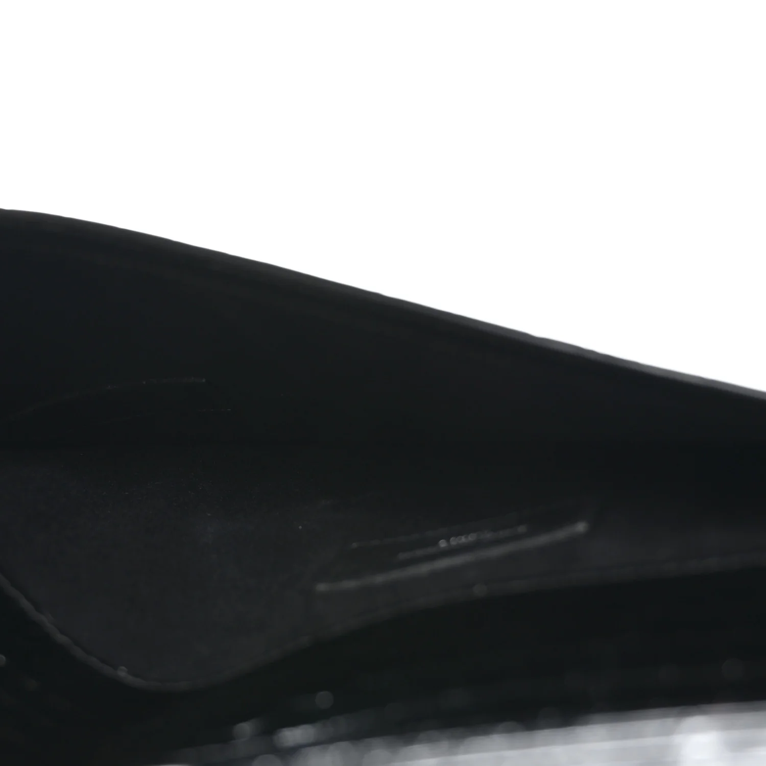 Calfskin Crocodile Embossed Uptown Monogram Pouch Black - Image 5