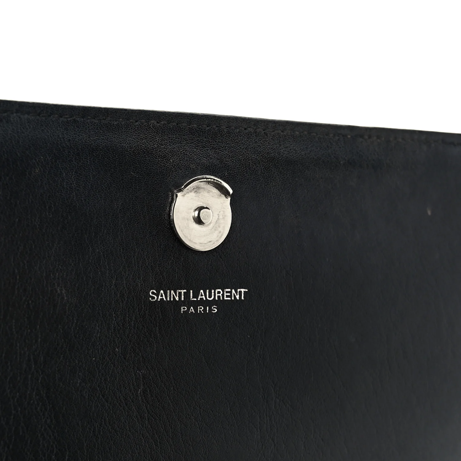 Calfskin Heart Studded Medium Monogram Kate Satchel Black - Image 6