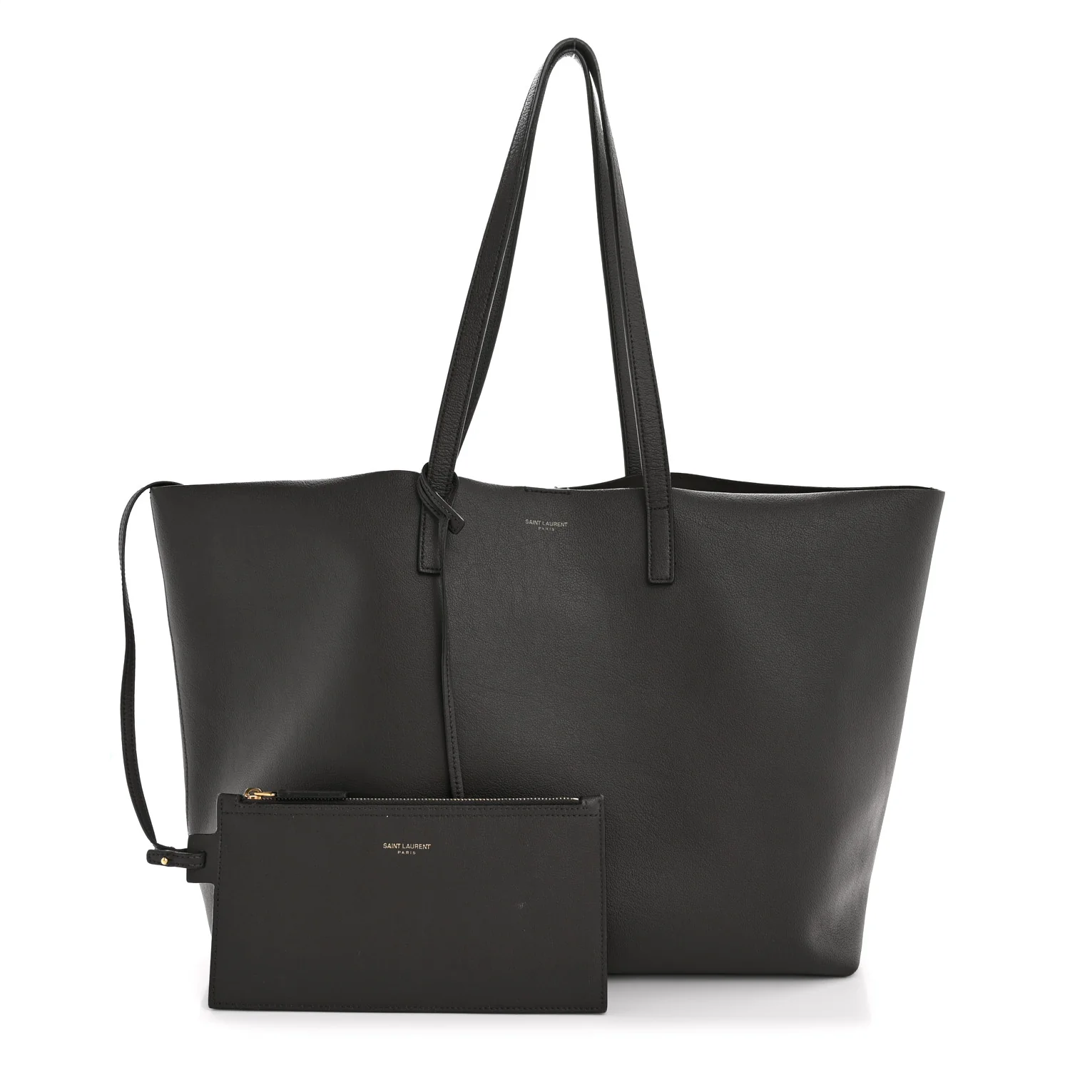 Calfskin Large Shopping Tote Asphalt - Image 3