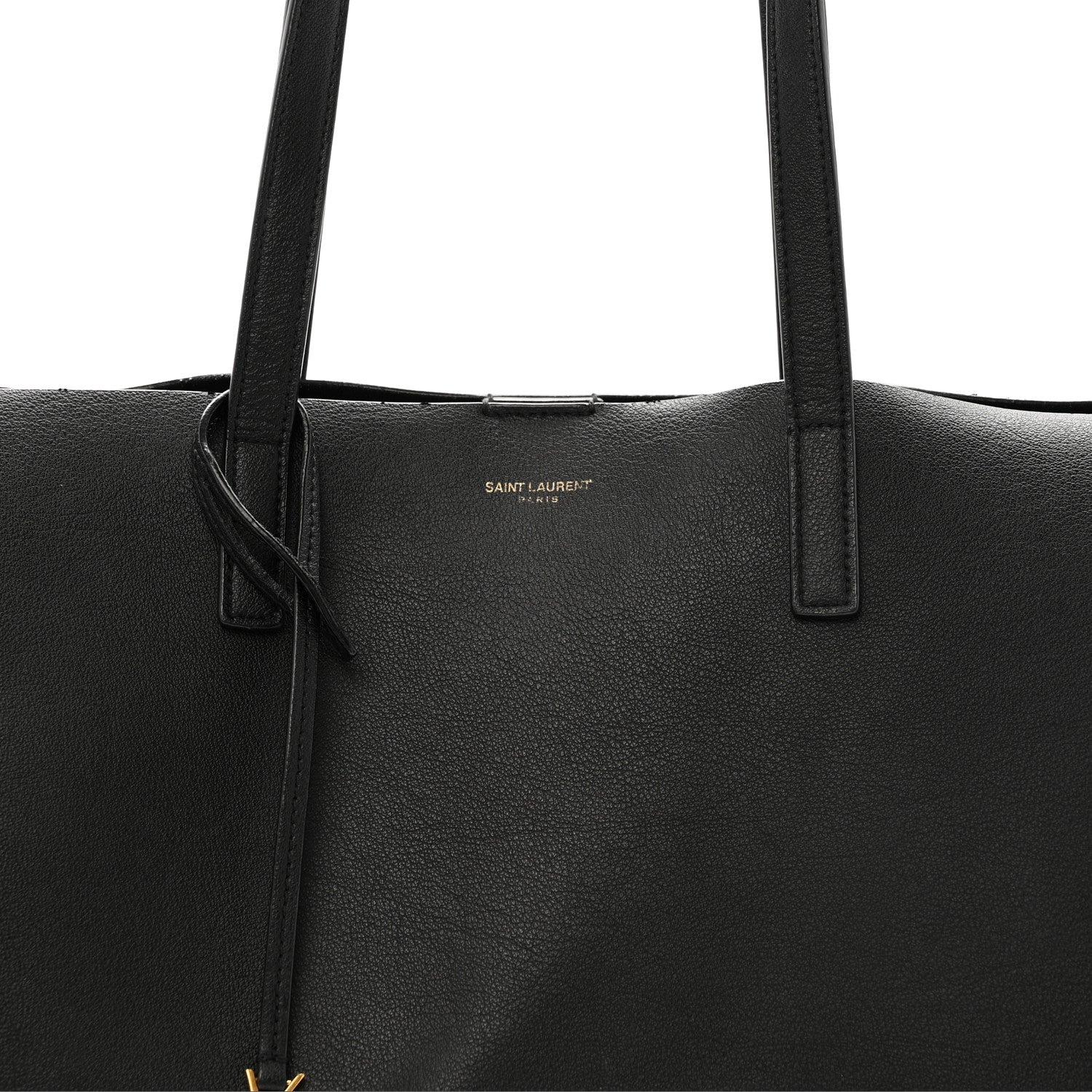 Calfskin Large Shopping Tote Black - Image 8