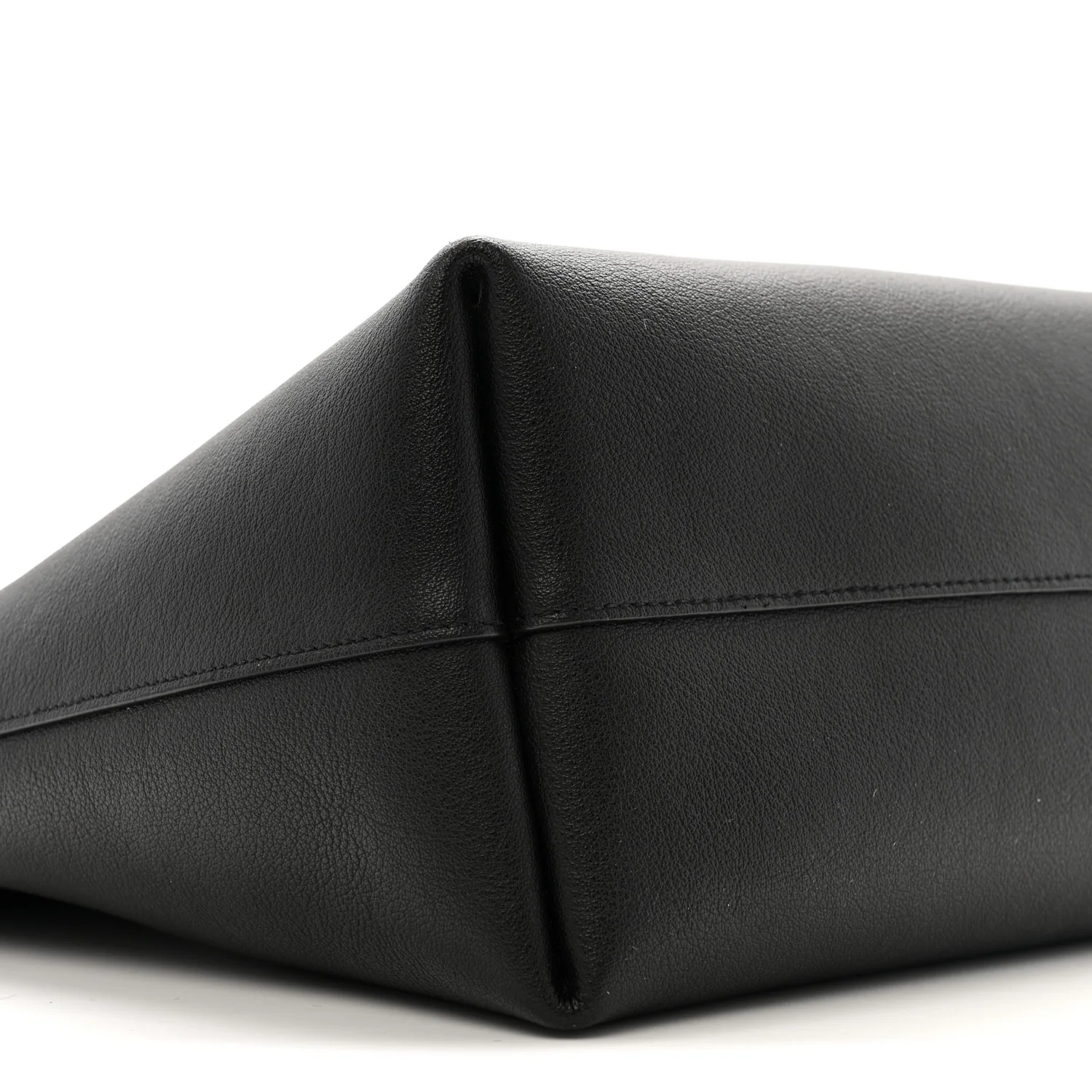 Calfskin Large Shopping Tote Black - Image 9