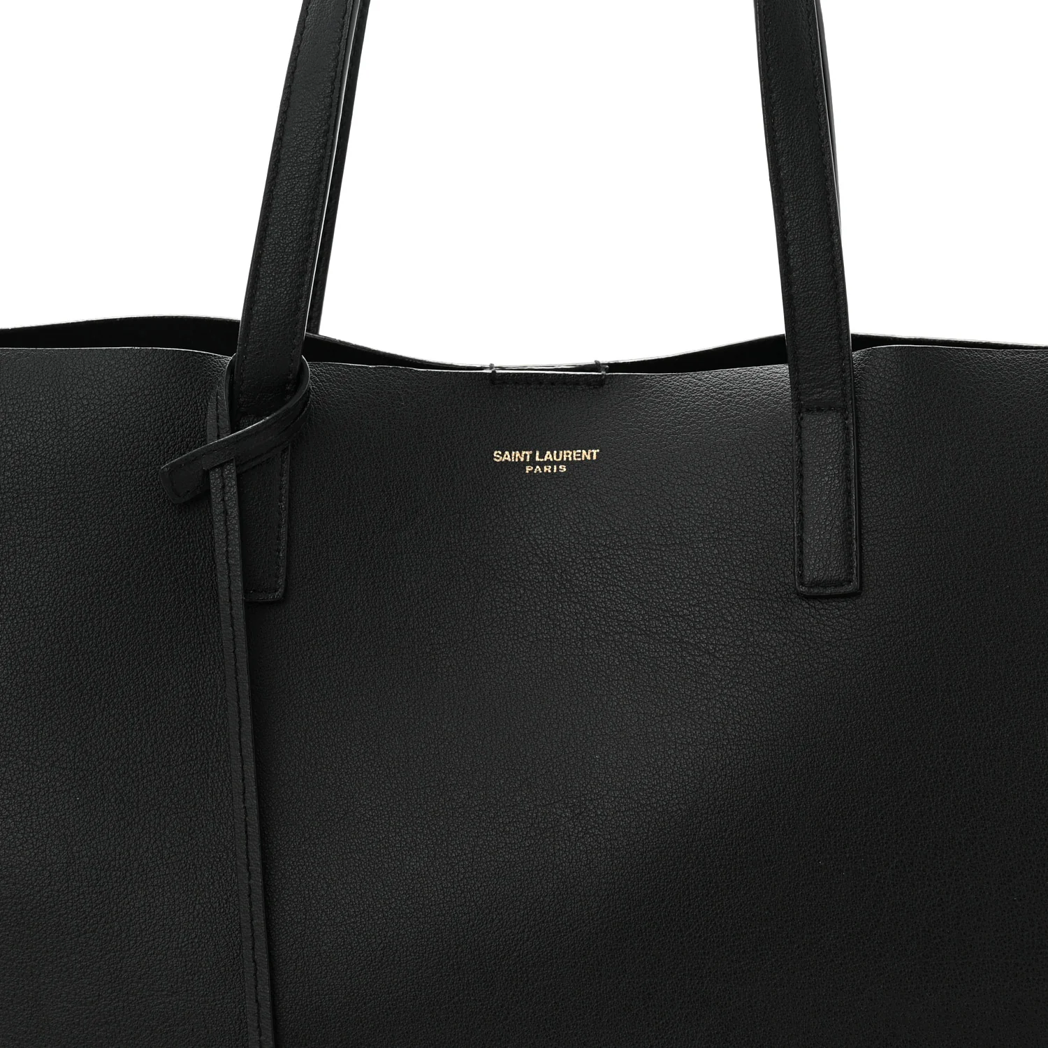 Calfskin Large Shopping Tote Black - Image 19
