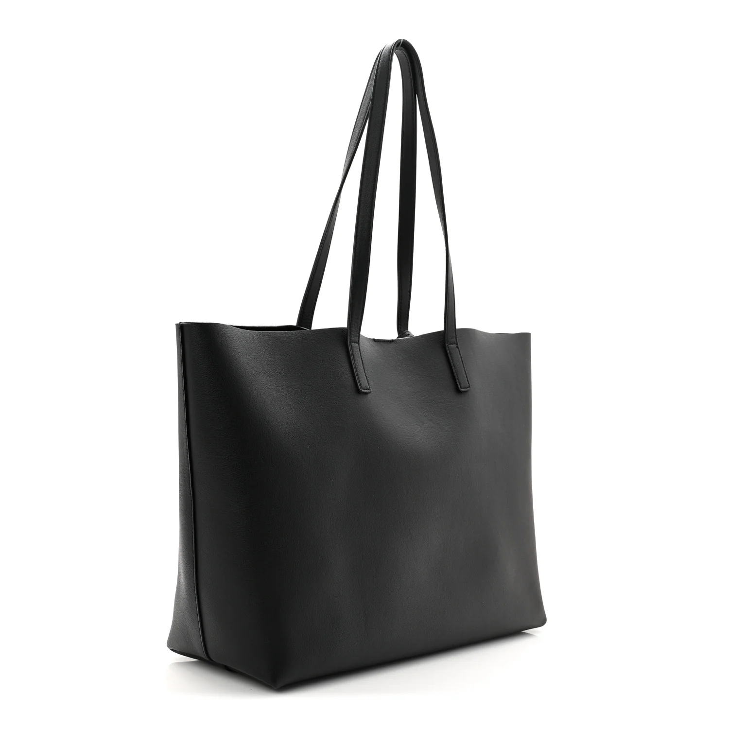 Calfskin Large Shopping Tote Black - Image 6
