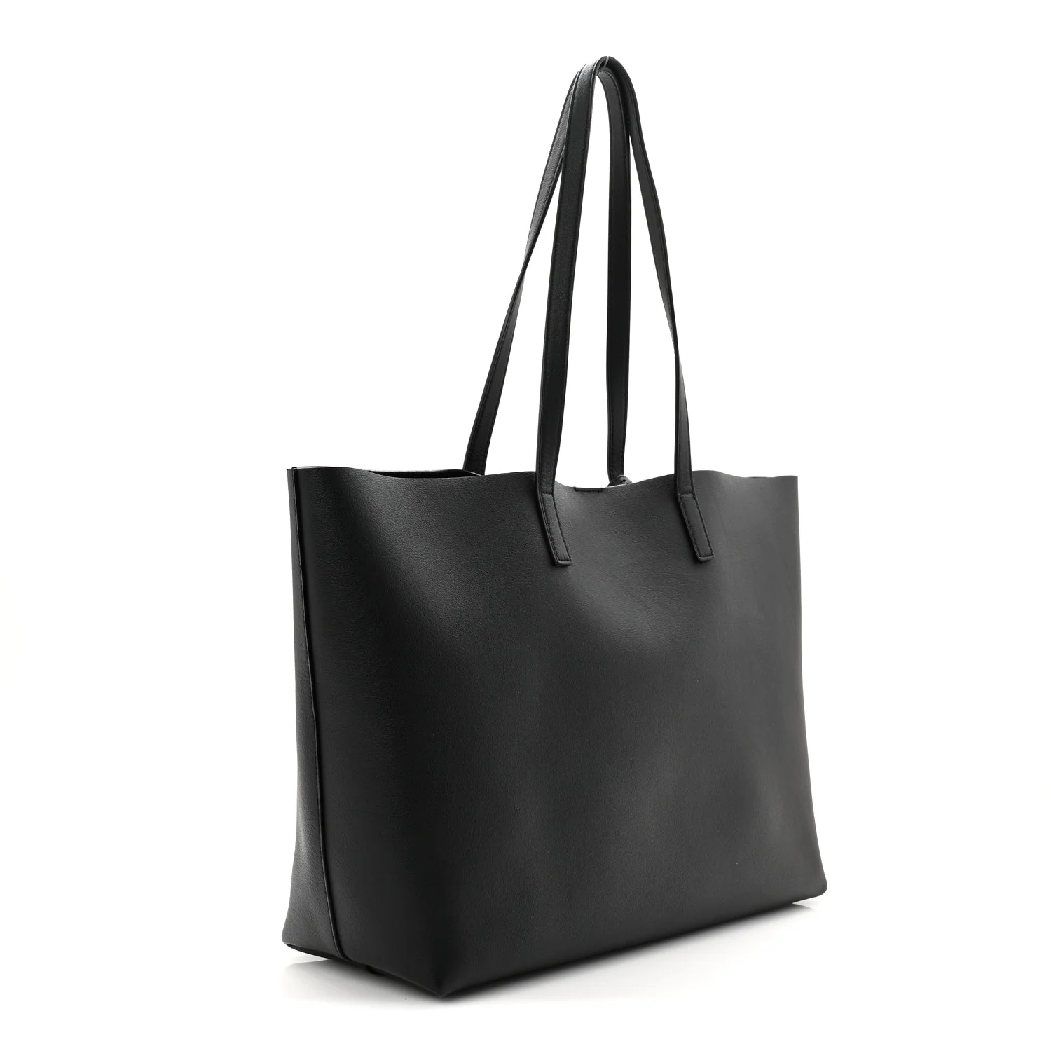 Calfskin Large Shopping Tote Black - Image 8