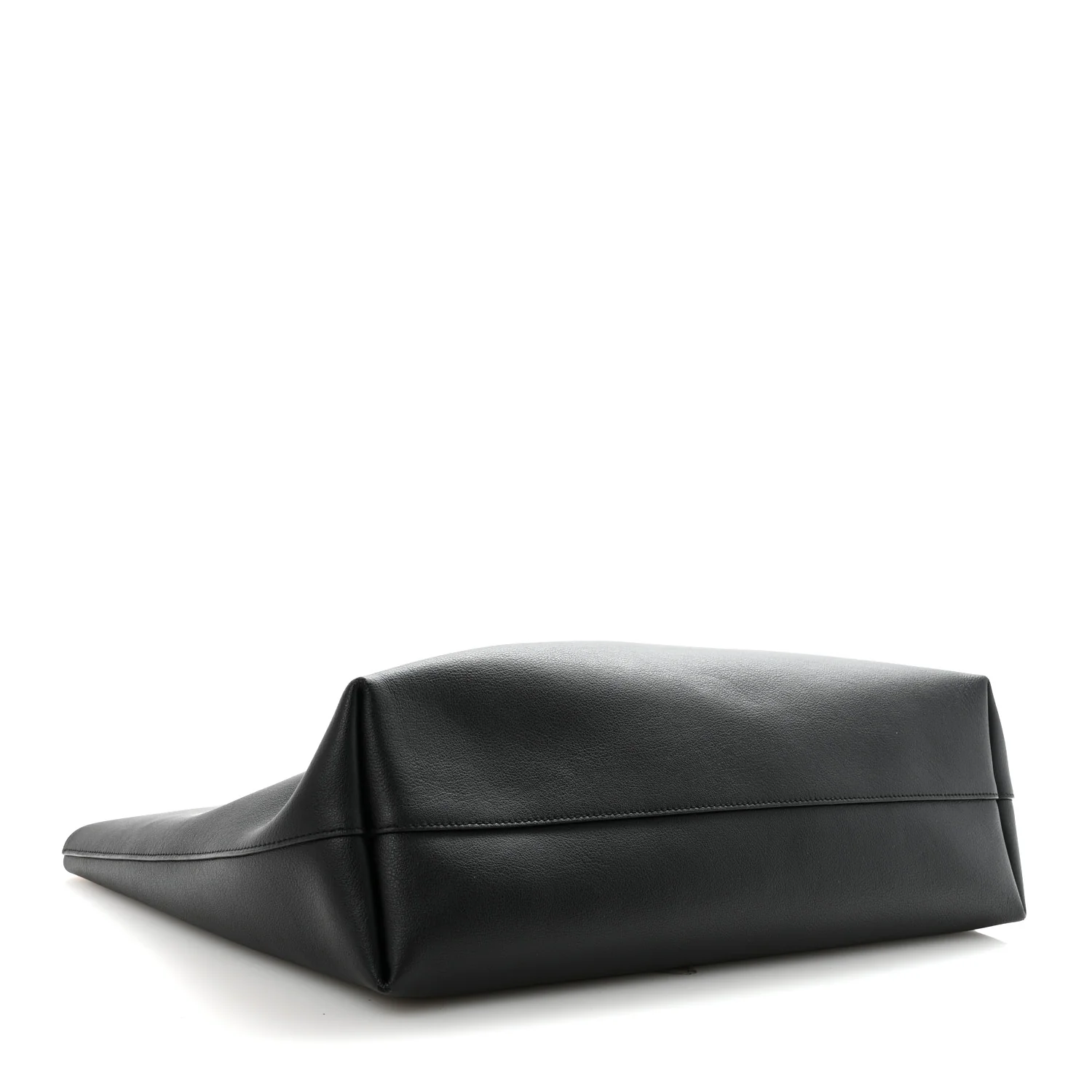 Calfskin Large Shopping Tote Black - Image 5