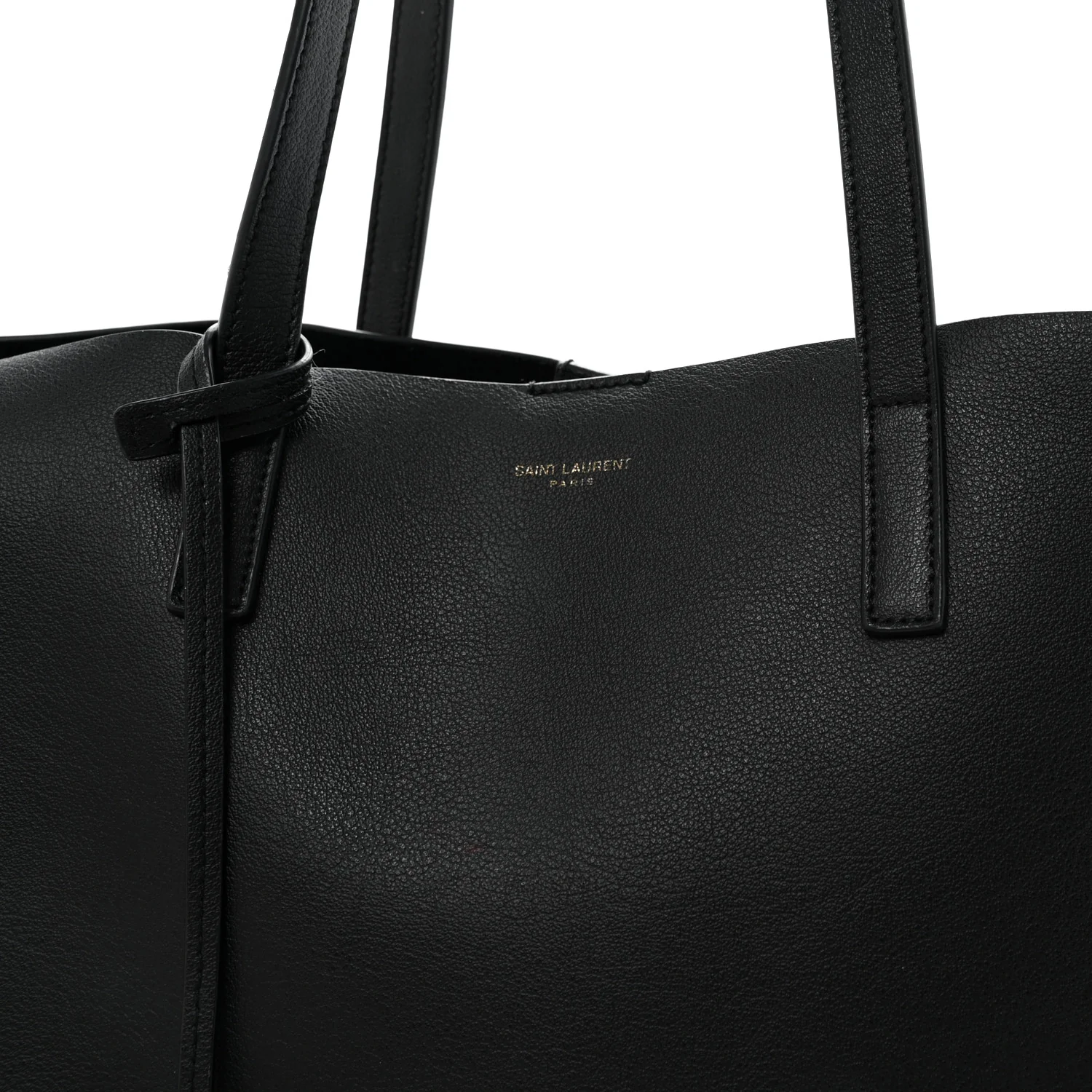 Calfskin Large Shopping Tote Black - Image 8