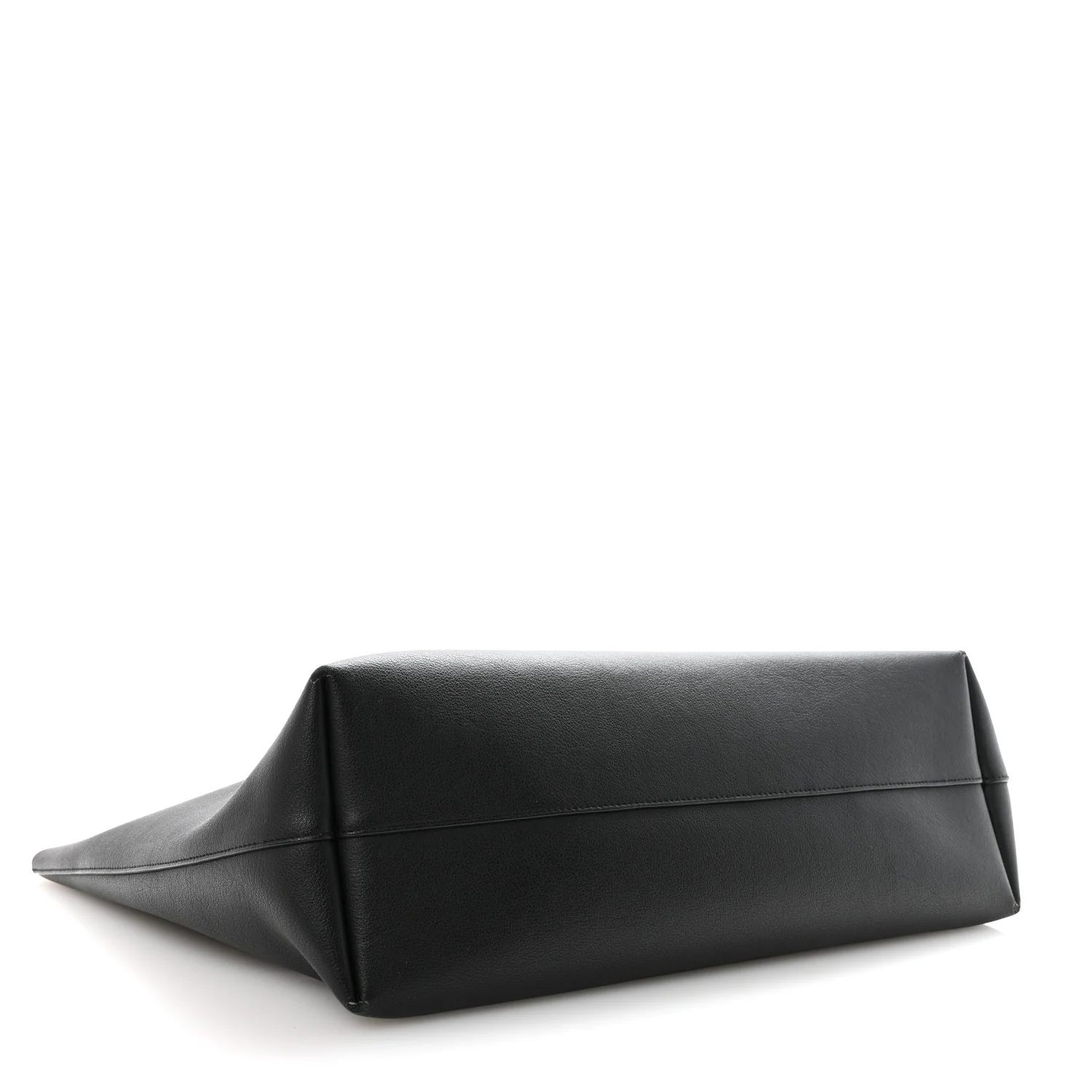 Calfskin Large Shopping Tote Black - Image 5