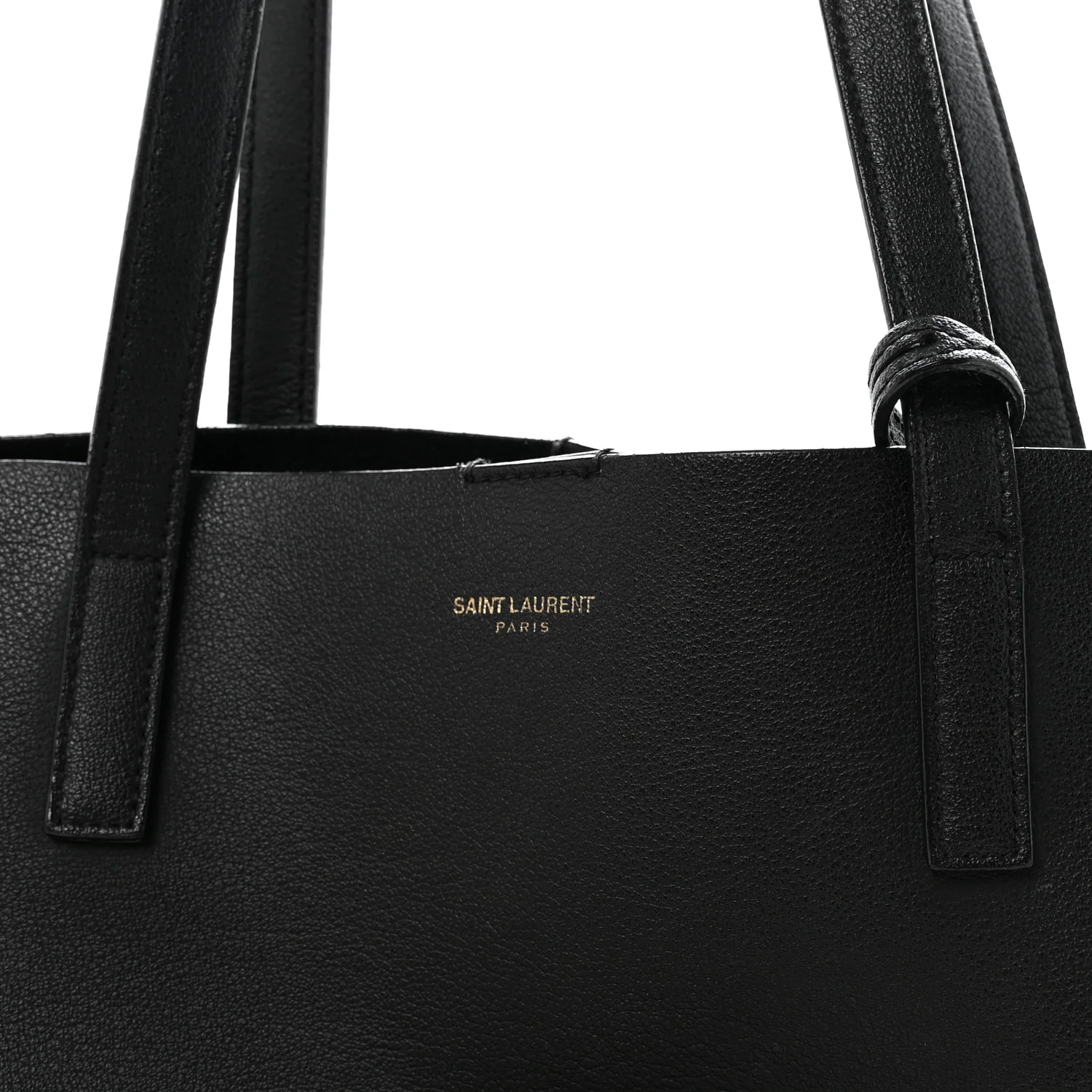 Calfskin Large Shopping Tote Black - Image 8