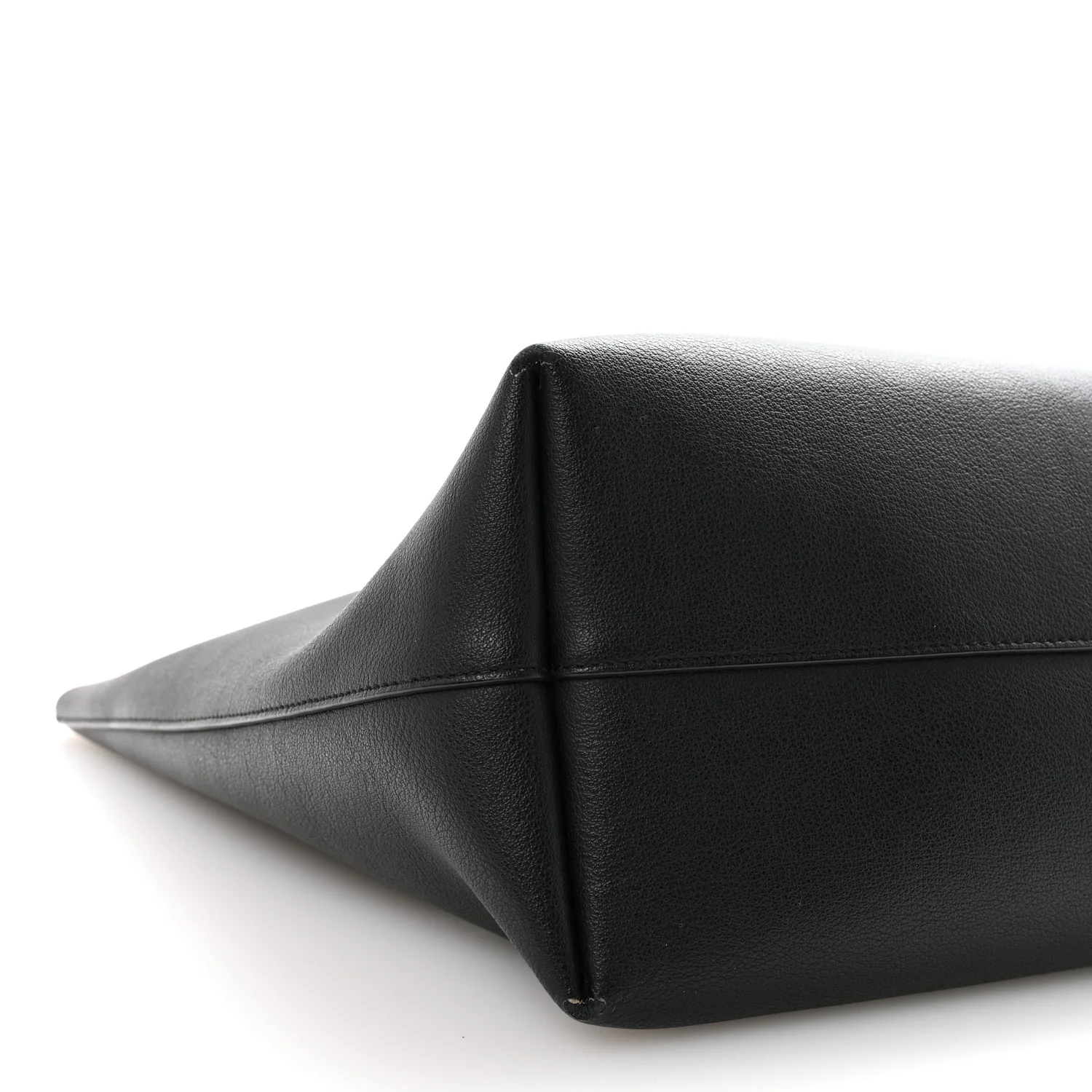 Calfskin Large Shopping Tote Black - Image 9