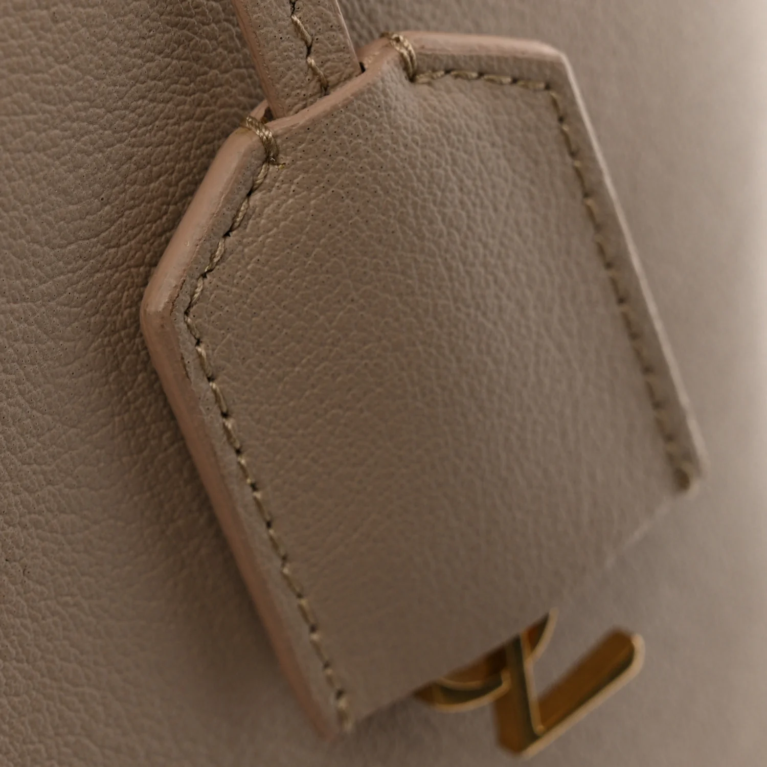 Calfskin Large Shopping Tote Dark Beige - Image 14