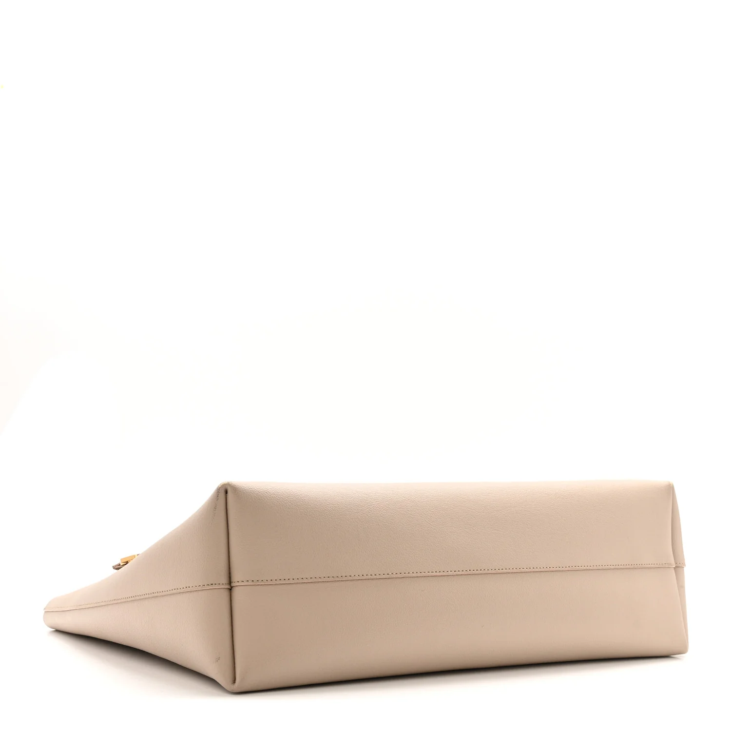 Calfskin Large Shopping Tote Dark Beige - Image 5