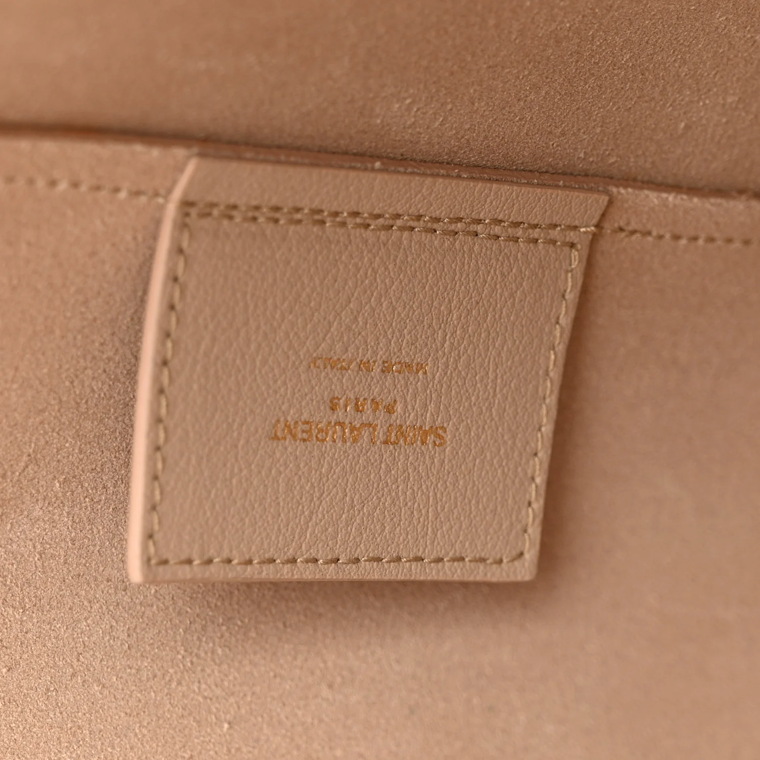 Calfskin Large Shopping Tote Dark Beige - Image 7