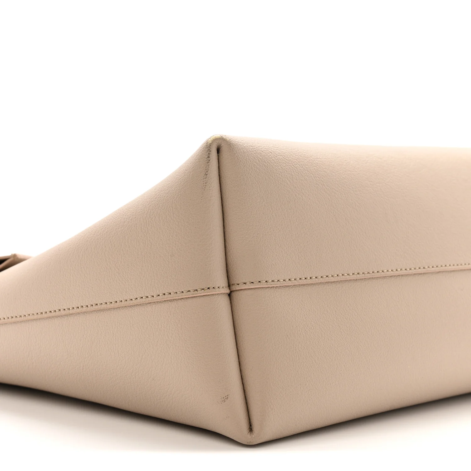 Calfskin Large Shopping Tote Dark Beige - Image 9