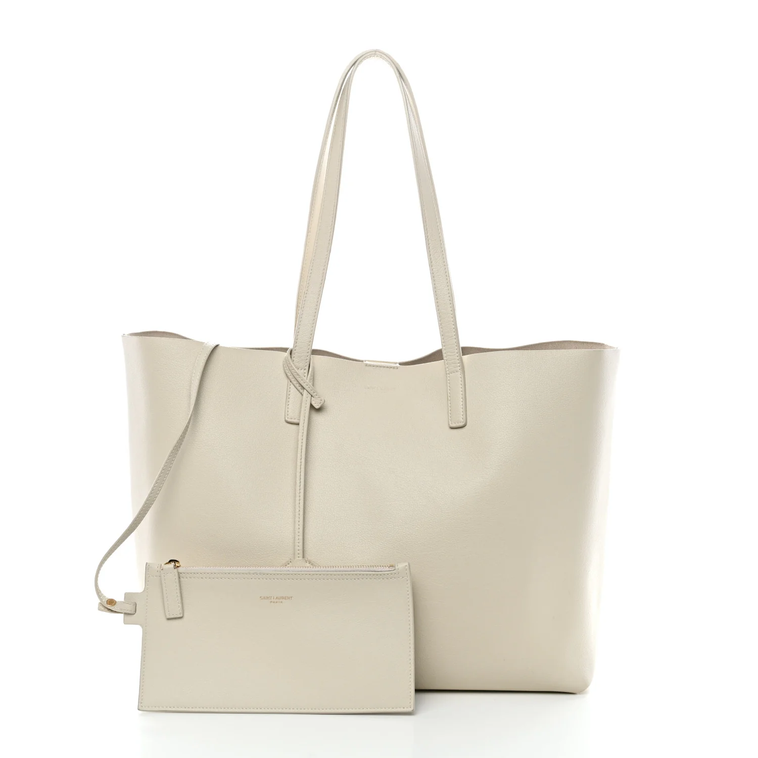 Calfskin Large Shopping Tote Porcellana - Image 3