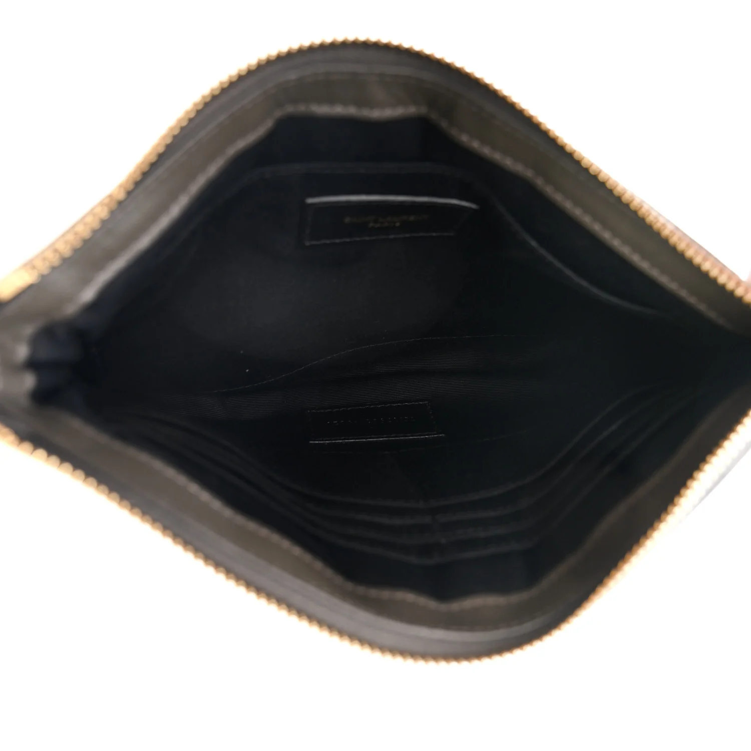 Calfskin Matelasse Chevron Monogram A5 Wristlet Earth - Image 5
