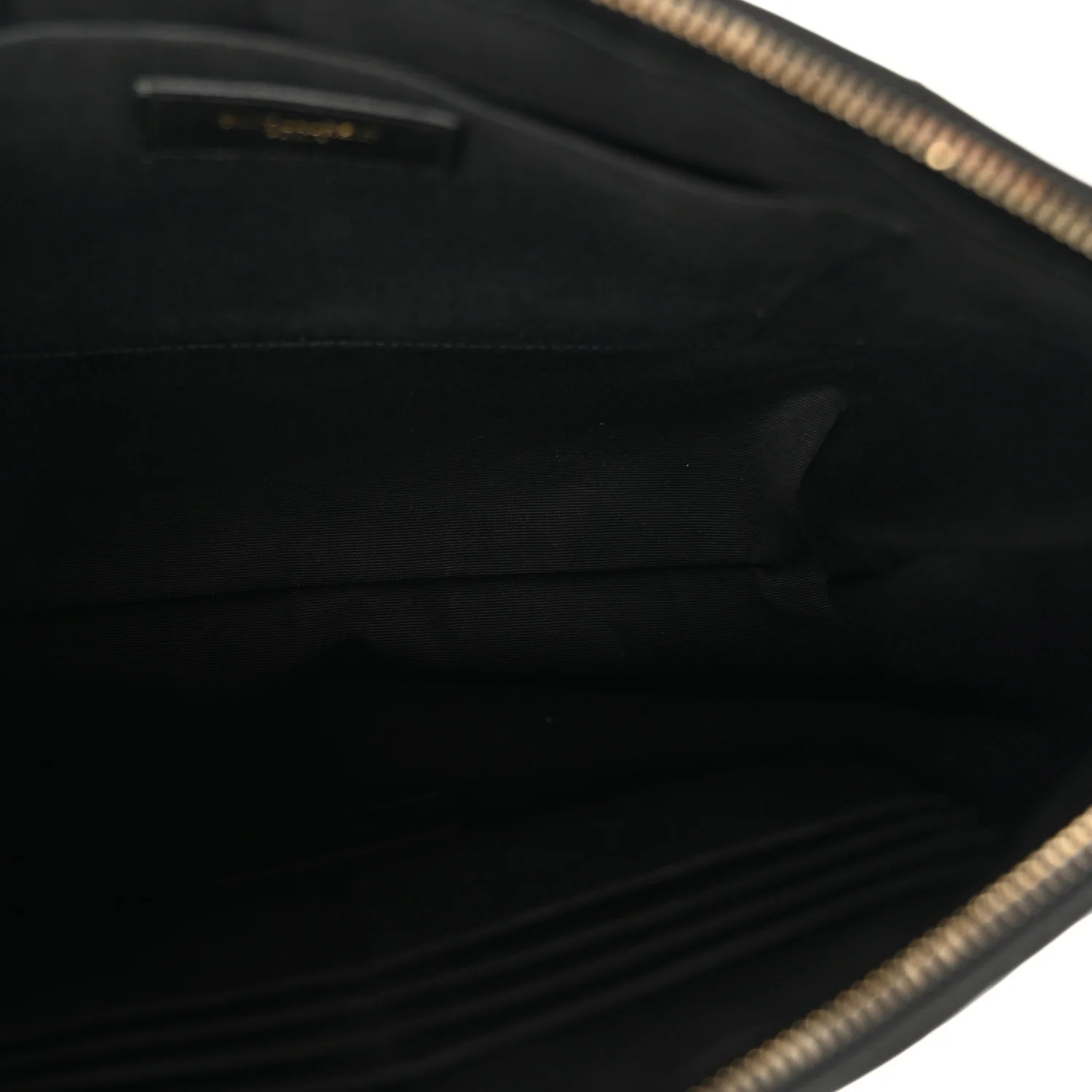 Calfskin Matelasse Chevron Monogram Document Holder Black - Image 5