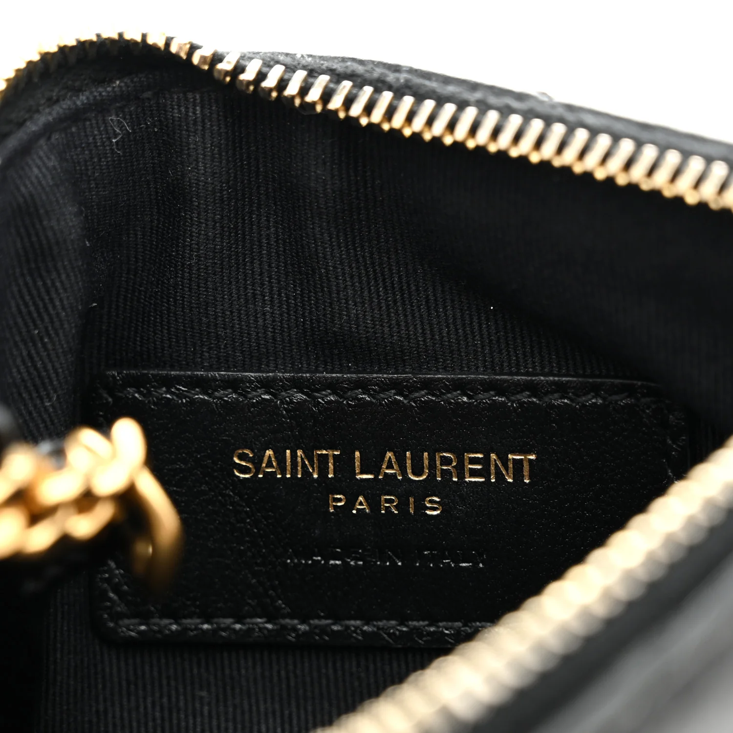 Calfskin Matelasse Monogram Key Pouch Black - Image 6