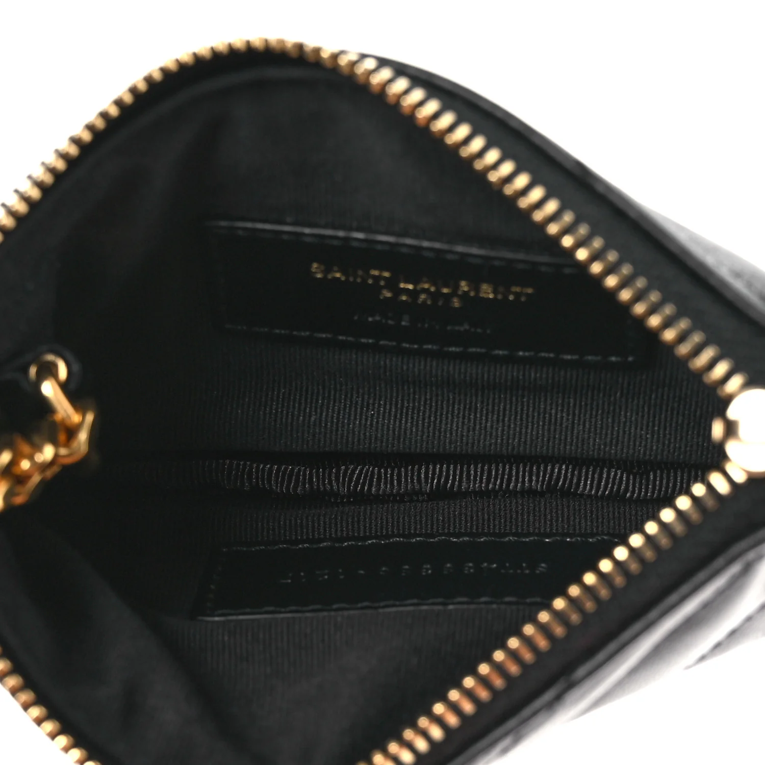 Calfskin Matelasse Monogram Key Pouch Black - Image 6