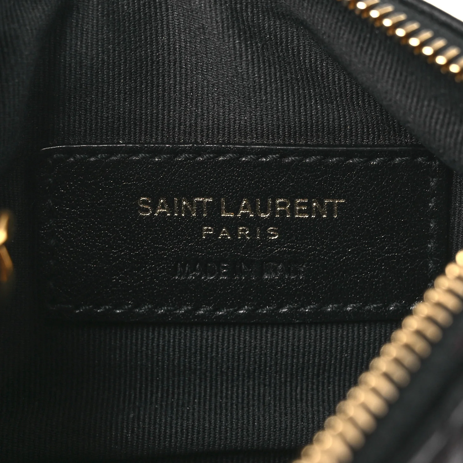 Calfskin Matelasse Monogram Key Pouch Black - Image 7