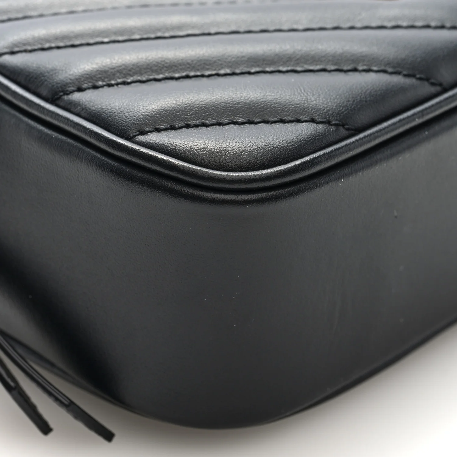 Calfskin Matelasse Monogram Lou Belt Bag Black - Image 8