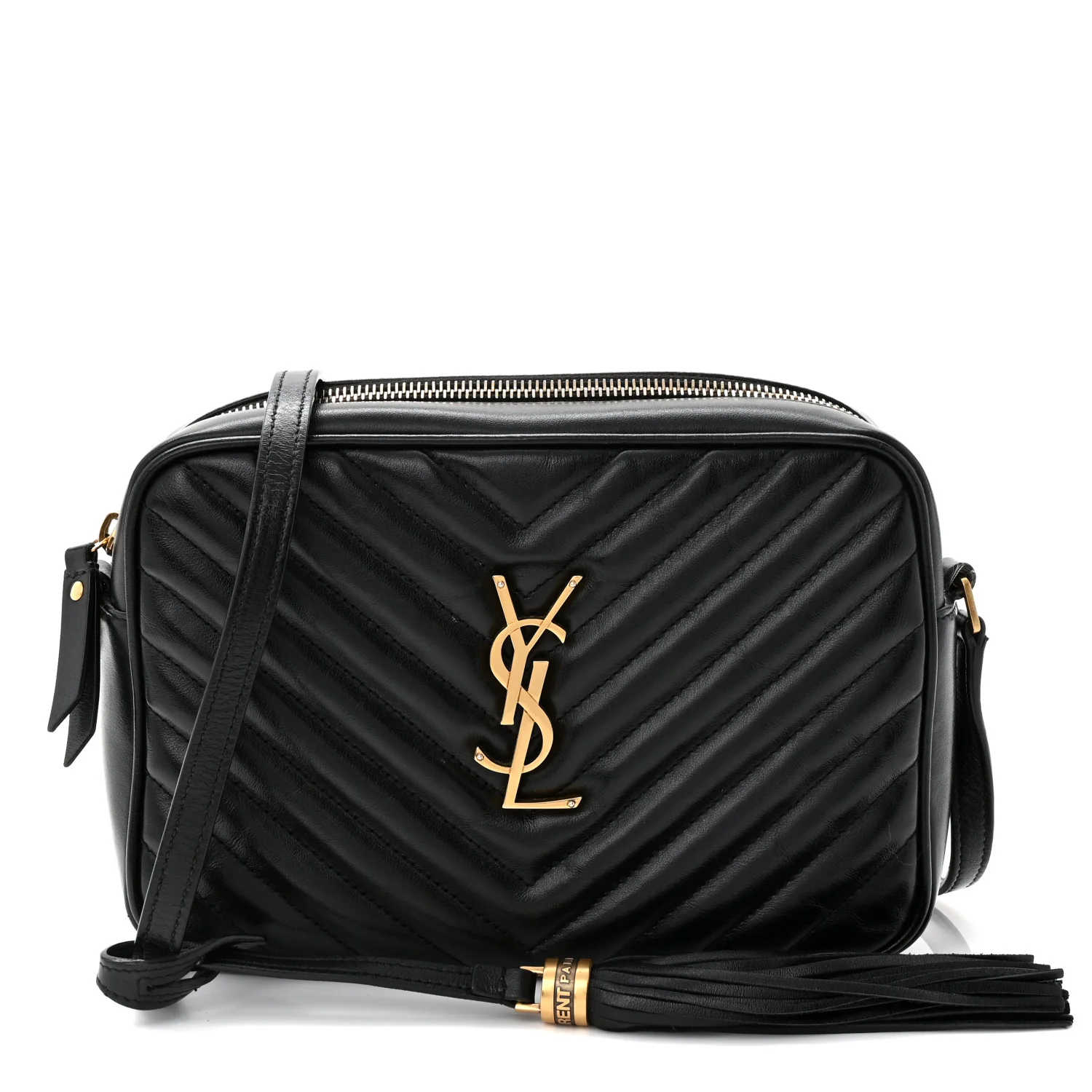 Calfskin Matelasse Monogram Lou Camera Bag Black