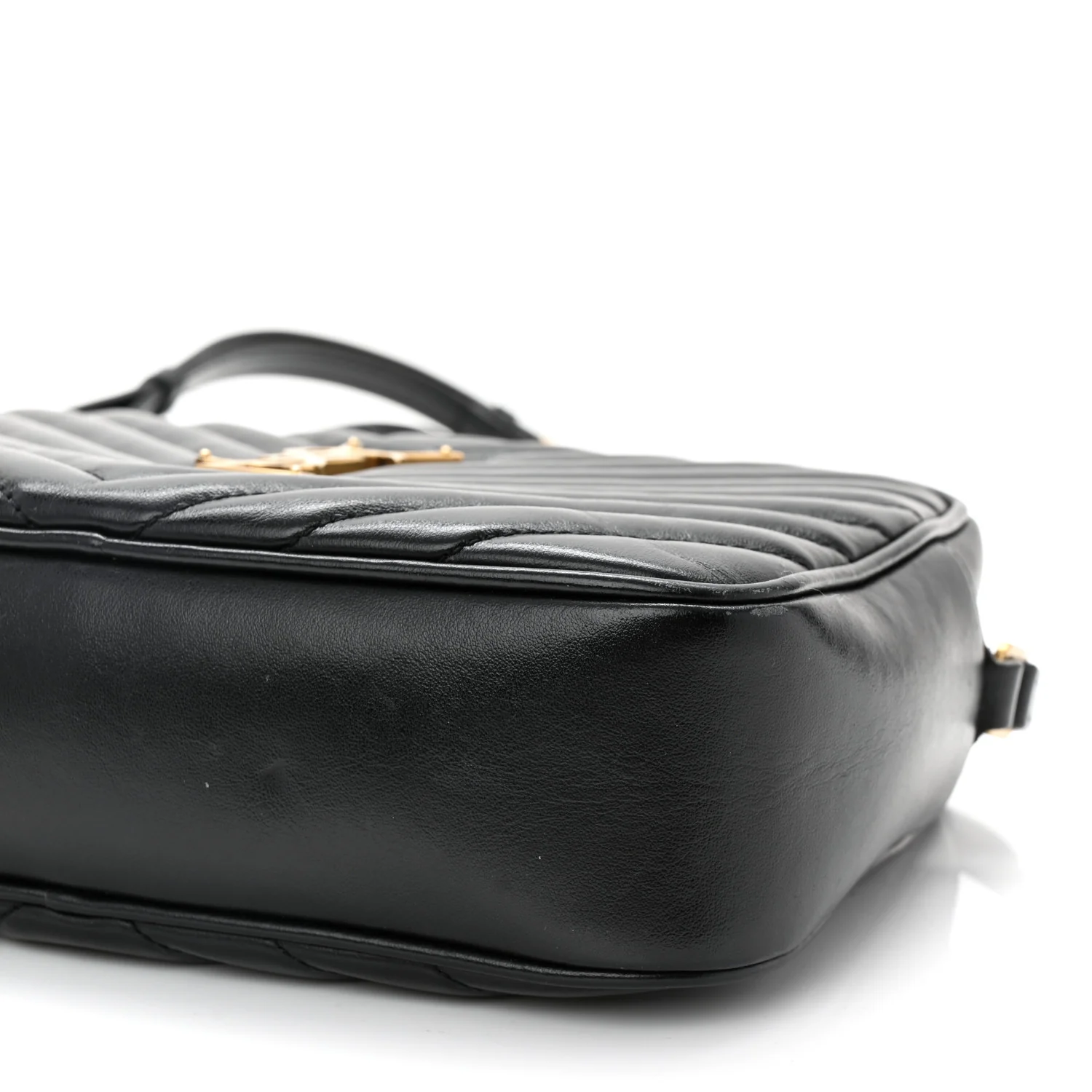 Calfskin Matelasse Monogram Lou Camera Bag Black - Image 10