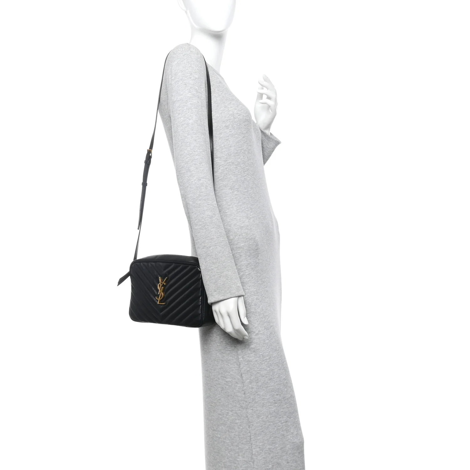 Calfskin Matelasse Monogram Lou Camera Bag Black - Image 2