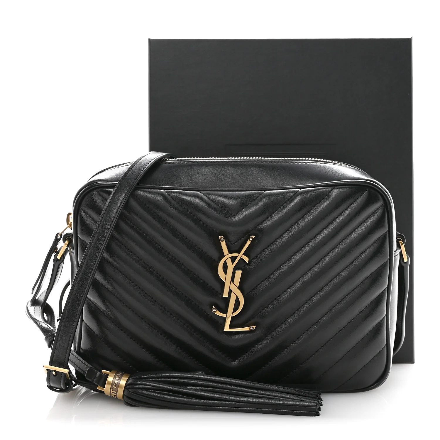 Calfskin Matelasse Monogram Lou Camera Bag Black - Image 14