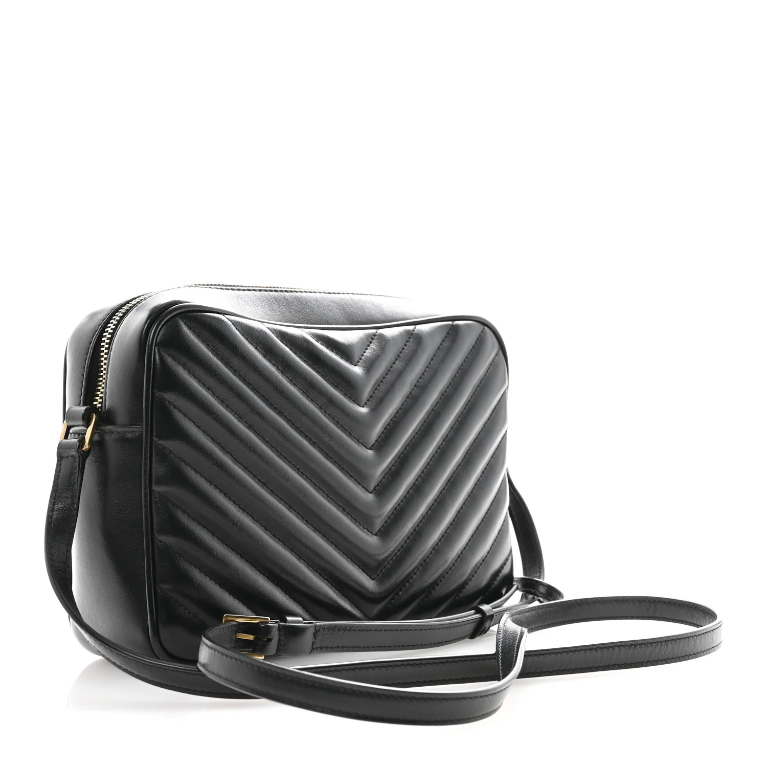Calfskin Matelasse Monogram Lou Camera Bag Black - Image 3