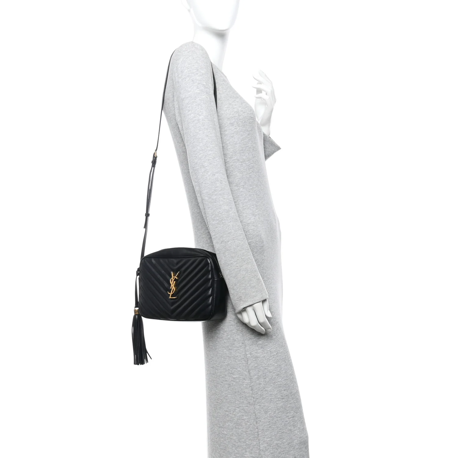 Calfskin Matelasse Monogram Lou Camera Bag Black - Image 2